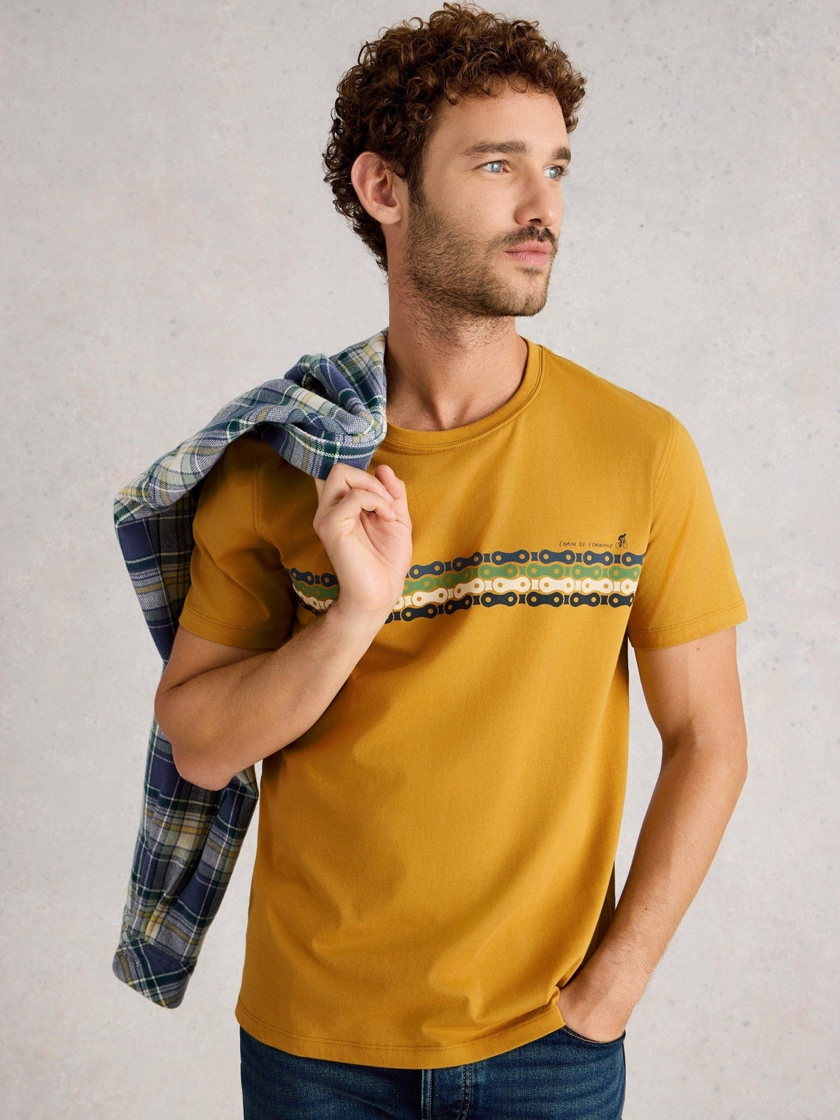 T-Shirt Abersoch mit Fahrradkettenmotiv - XXL