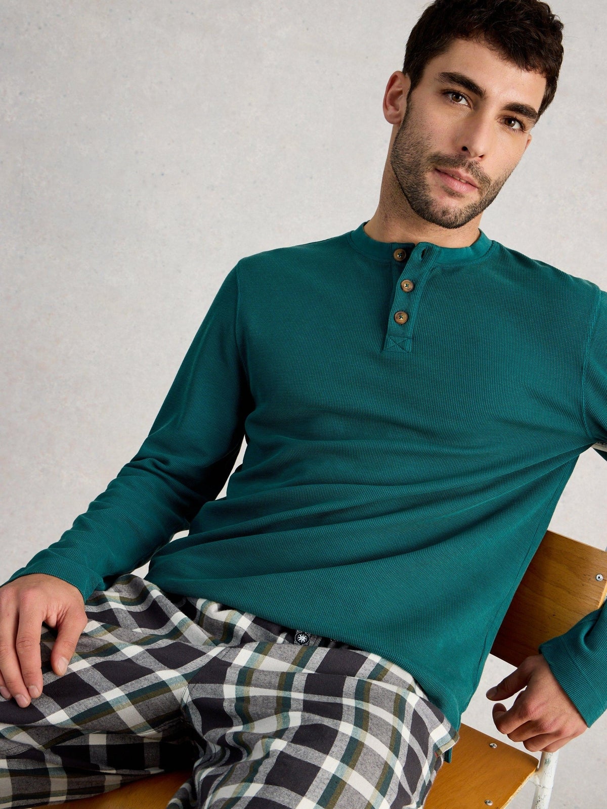 Pyjamatop Henley - S