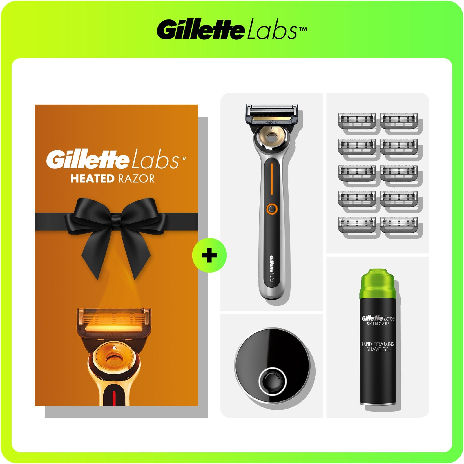 Gillette Labs Heated Razor Starter Kit and Shaving Essentials Gift Set Gillette Labs Heated Razor Starter Kit and Shaving Essentials Gift Set
