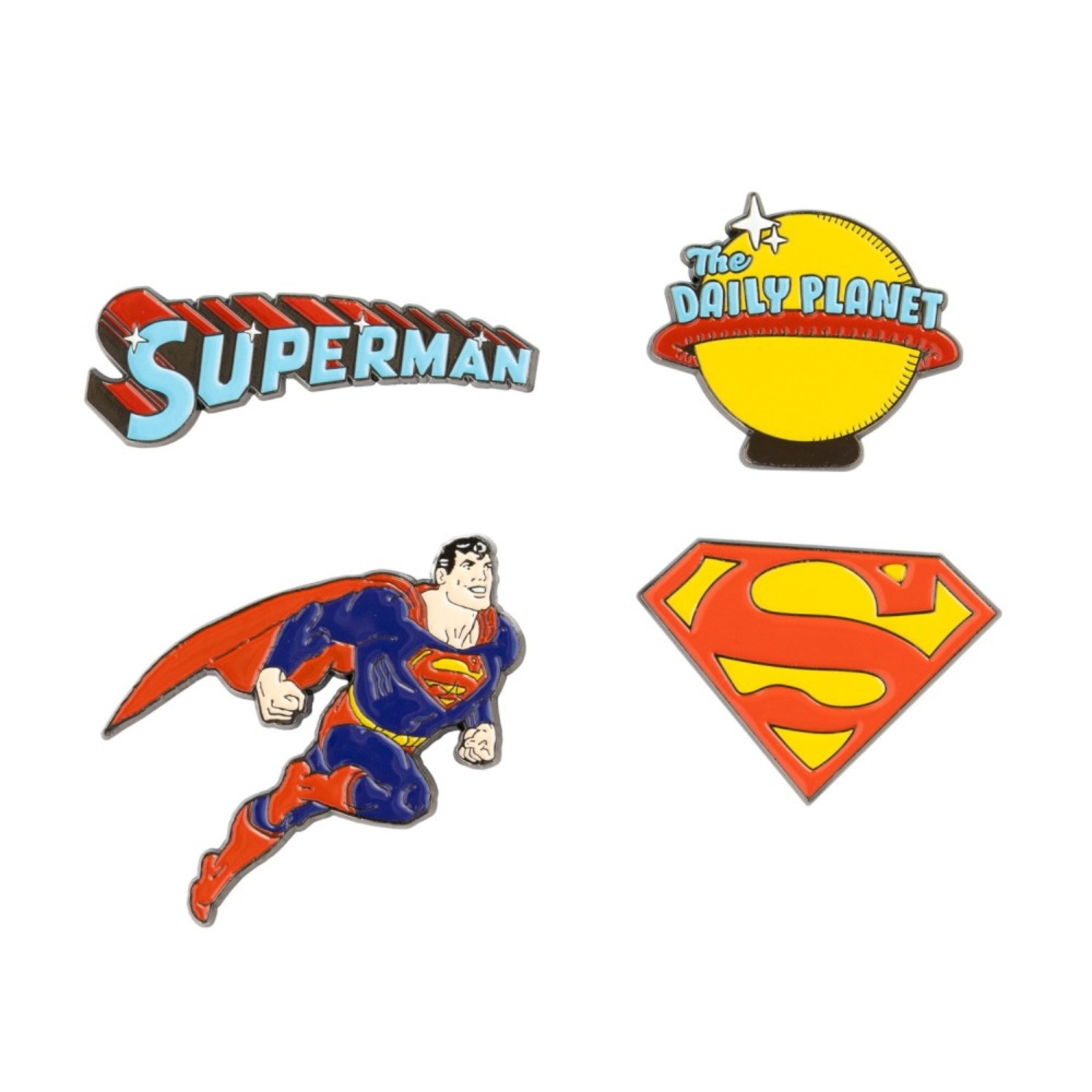 Click to view product details and reviews for Dc Comics Superman 4 Pin Set.