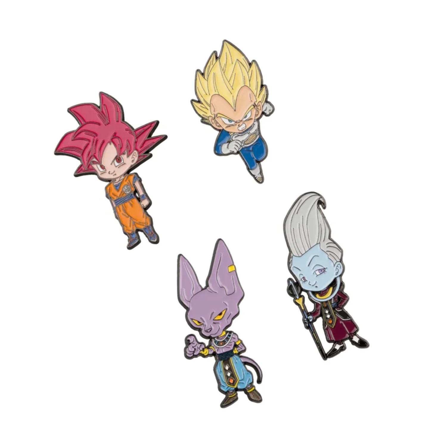 Dragon Ball Super Saga Battle Of Gods 4 Pins Set Dragon Ball Super Saga Battle Of Gods 4 Pins Set