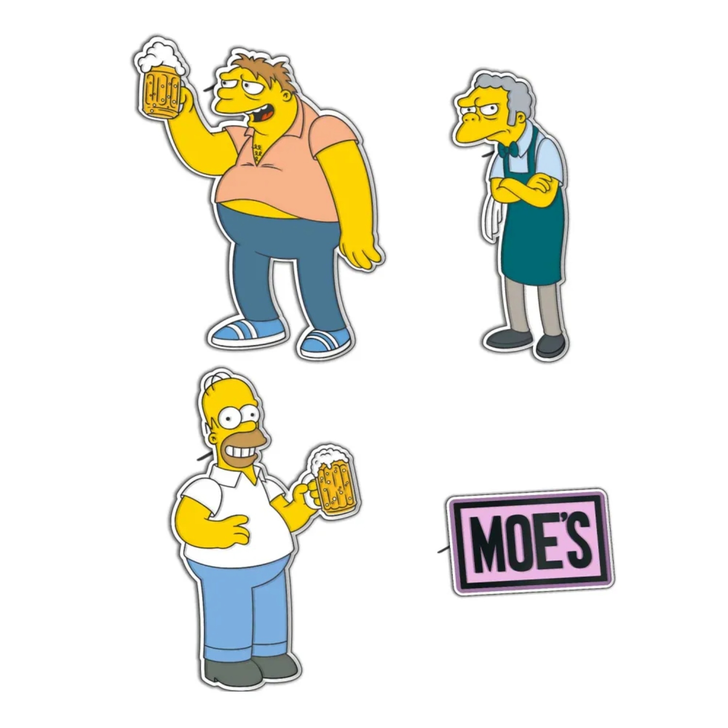 The Simpsons Moe's Tavern 4 Pins Set The Simpsons Moe's Tavern 4 Pins Set