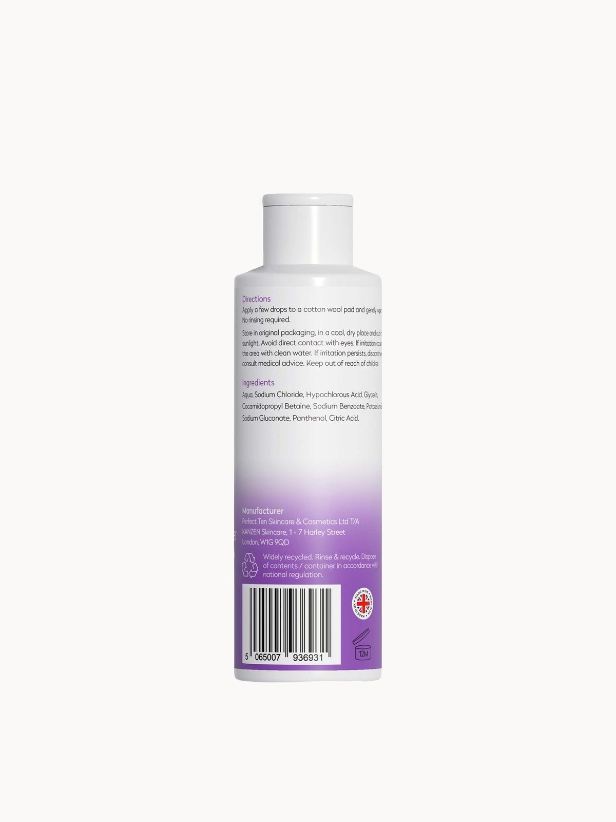 Kanzen Micellar Makeup Remover with added Hypochlorous Acid 2