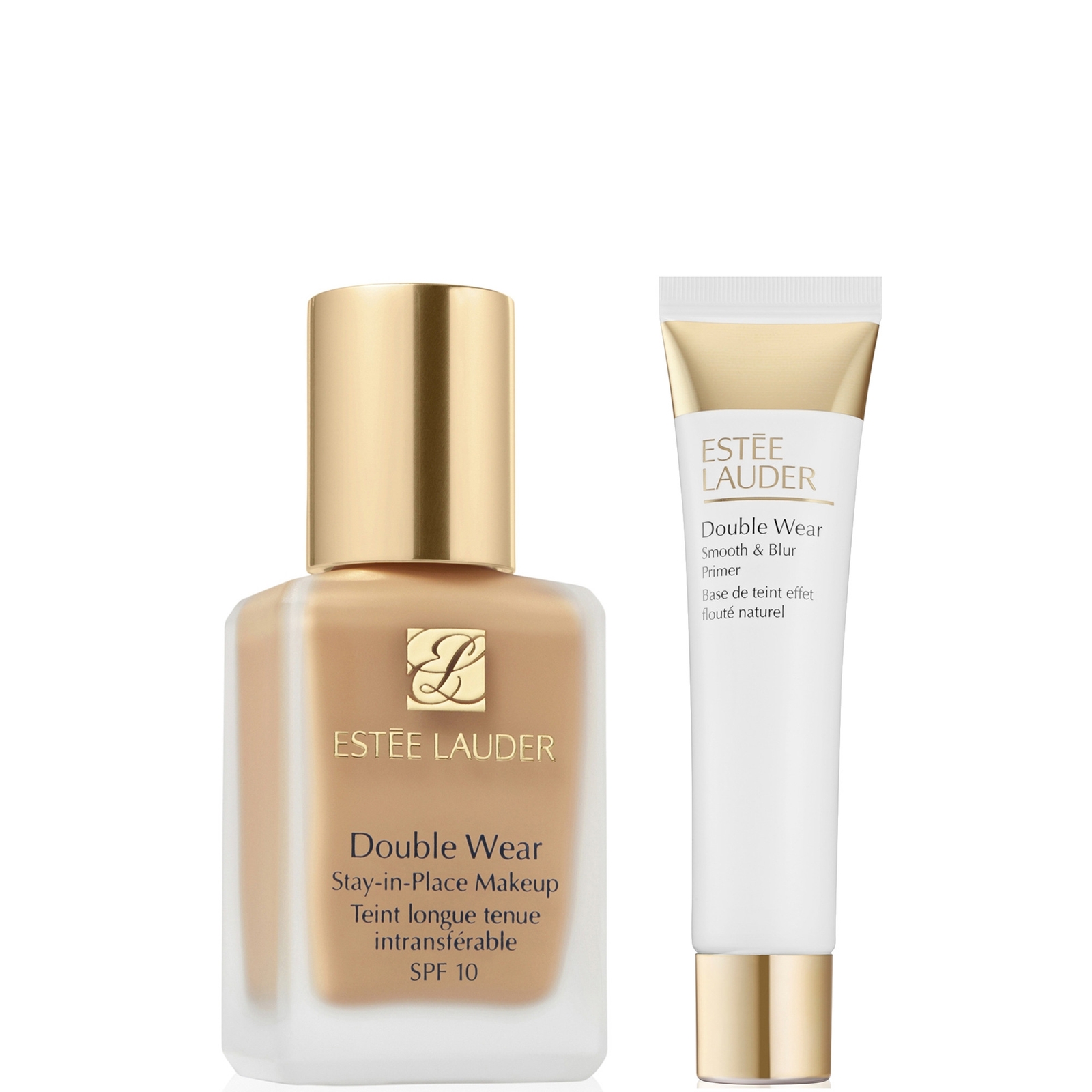 

Estee Lauder Double Wear Stay-in-Place Makeup & Double Wear Smooth and Blur Primer Bundle (Various Shades) - 1W1 Bone