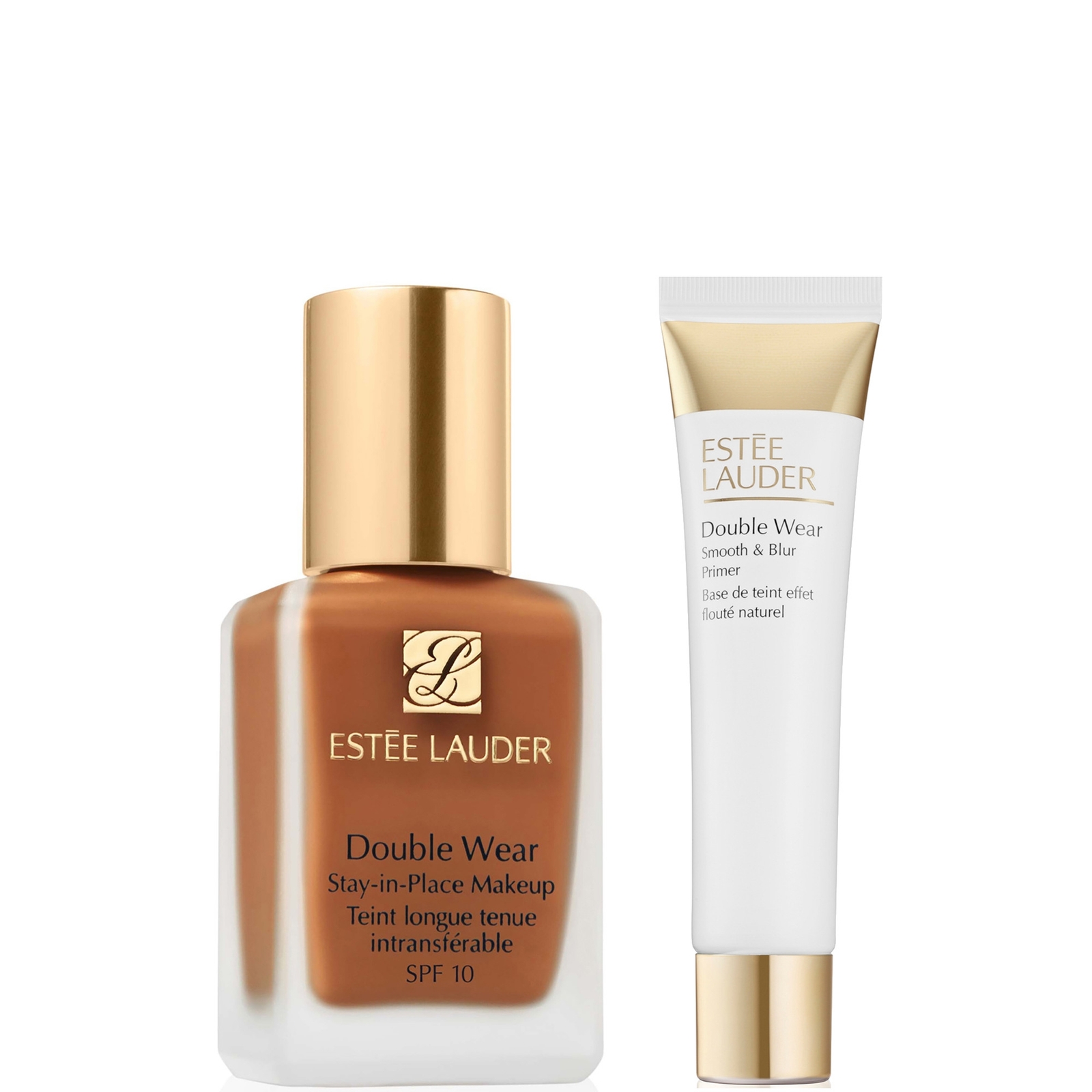 Estee Lauder Double Wear Stay-in-Place Makeup & Double Wear Smooth and Blur Primer Bundle (Various Shades) - 4W4 Hazel