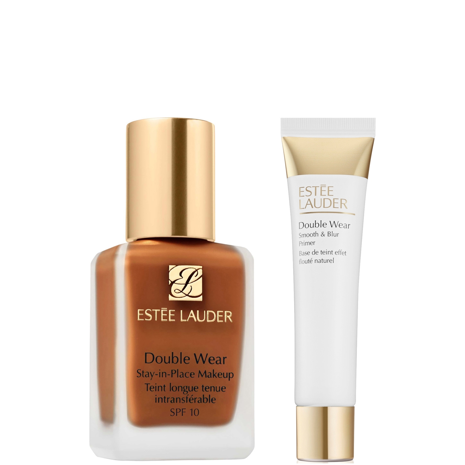 Estee Lauder Double Wear Stay-in-Place Makeup & Double Wear Smooth and Blur Primer Bundle (Various Shades) - 5N1.5 Maple