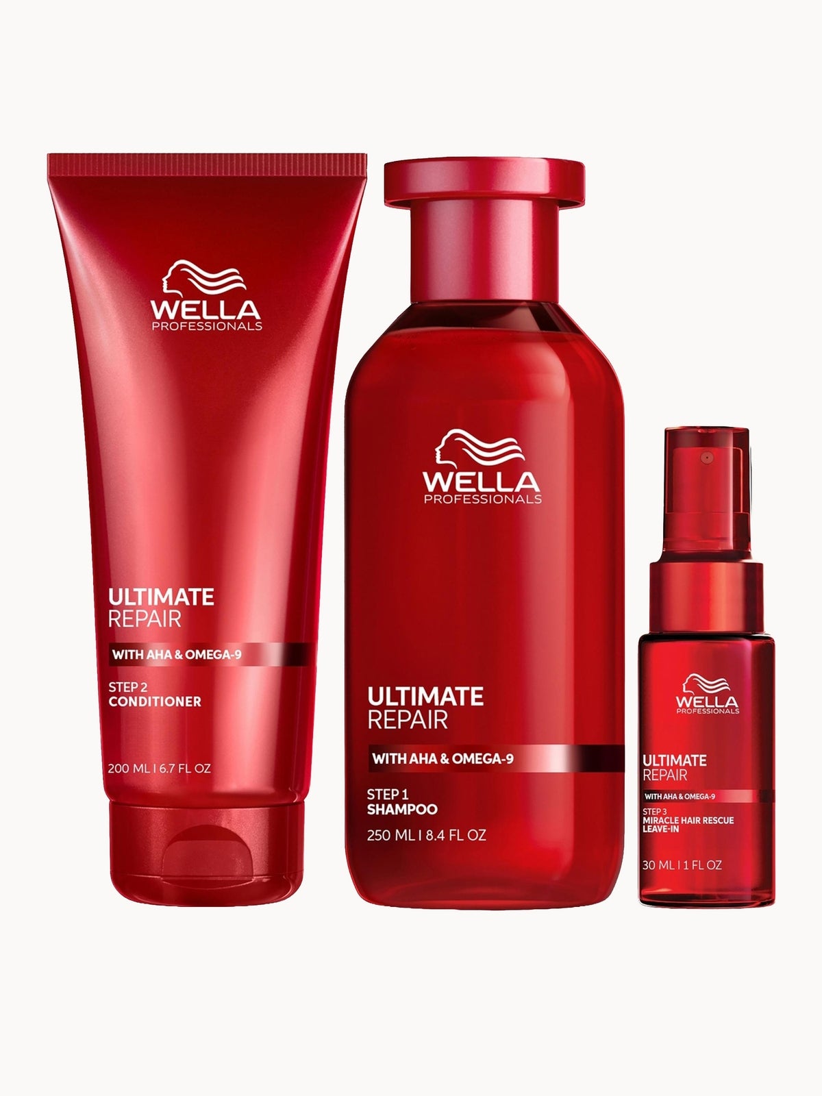 Wella Professionals Ultimate Repair Miracle Hair Rescue Spray 30ml, Shampoo 250ml and Conditioner 200ml