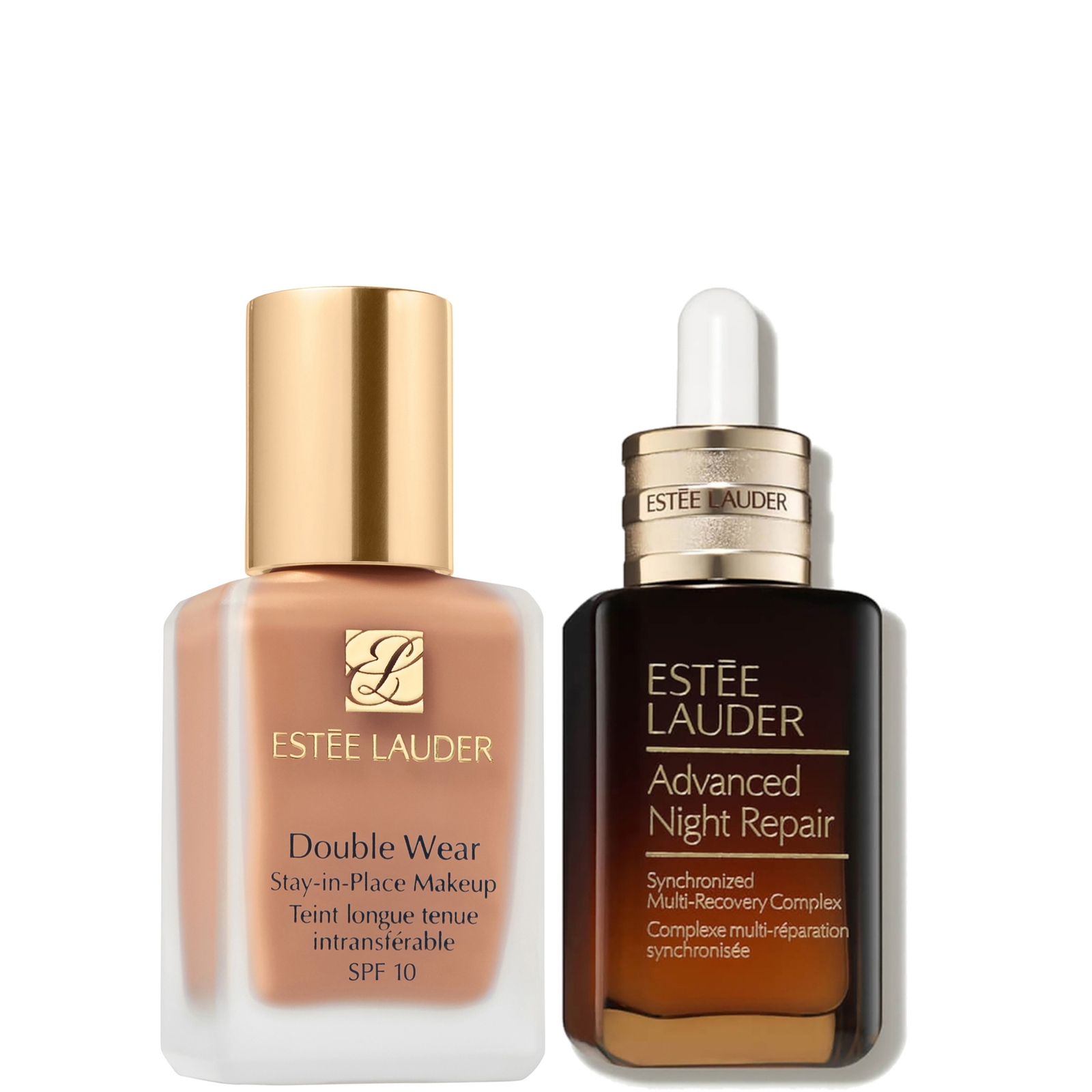 Estee Luader Double Wear Stay-in-Place Makeup & Advanced Night Repair Serum Bundle (Various Shades) - 2N1 Desert Beige