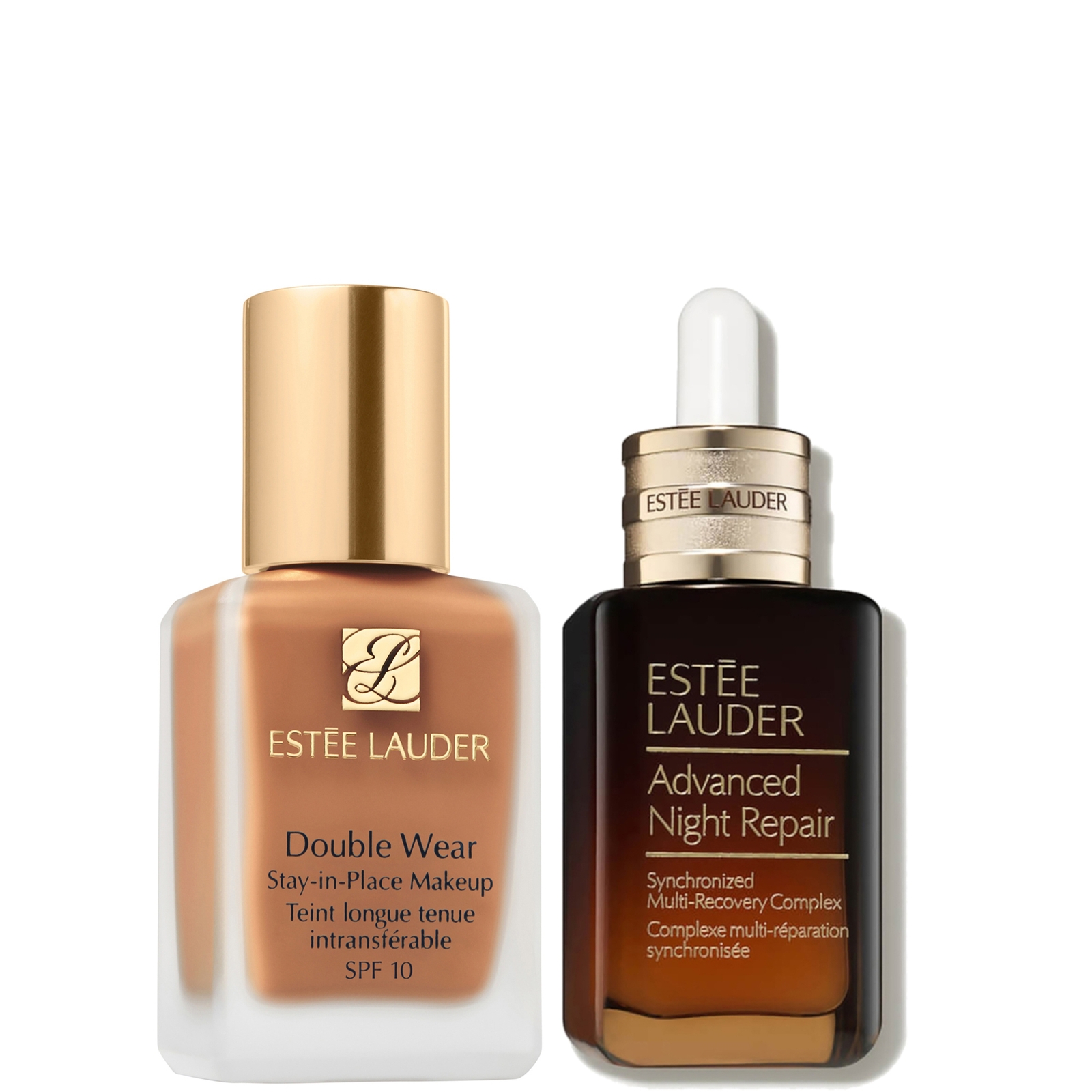 Estee Luader Double Wear Stay-in-Place Makeup & Advanced Night Repair Serum Bundle (Various Shades) - 4C1 Outdoor Beige
