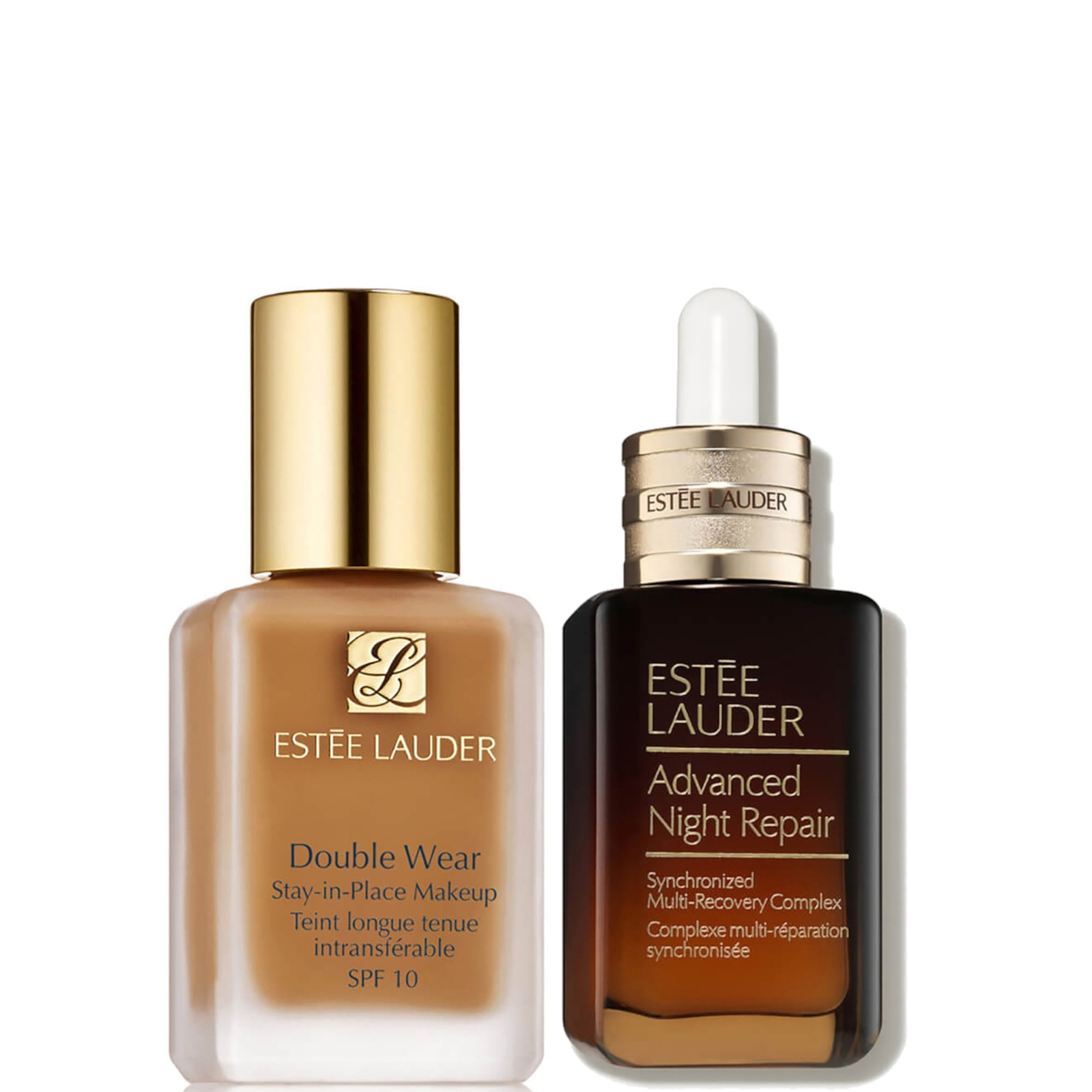 Estee Luader Double Wear Stay-in-Place Makeup & Advanced Night Repair Serum Bundle (Various Shades) - 4C3 Softan