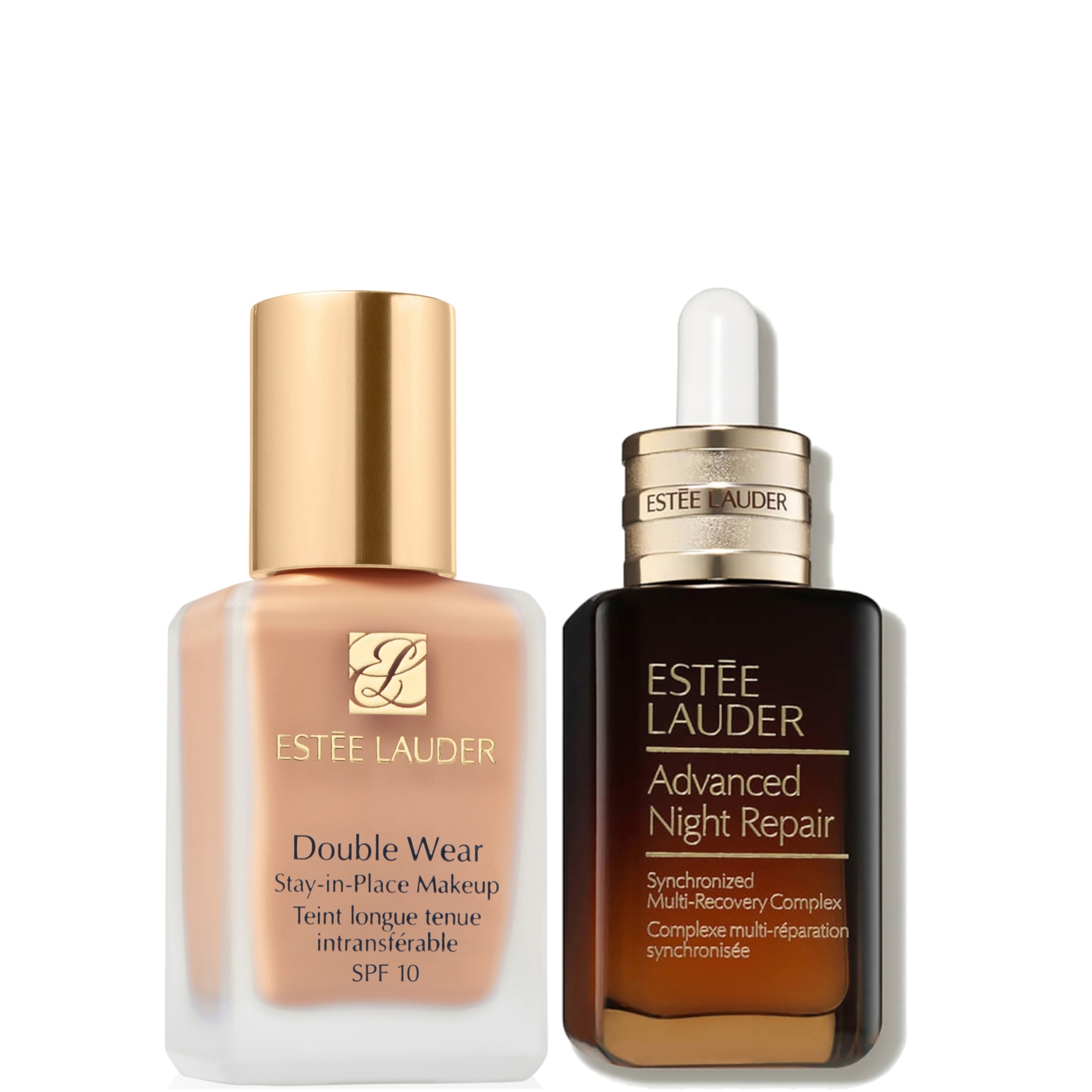 Estee Luader Double Wear Stay-in-Place Makeup & Advanced Night Repair Serum Bundle (Various Shades) - 1C1 Cool Bone