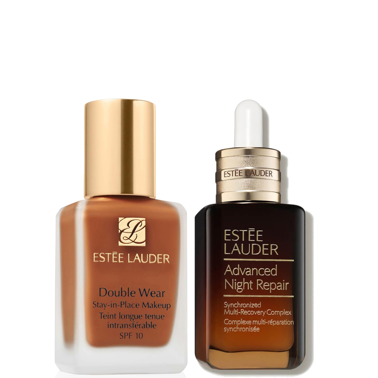 Estee Luader Double Wear Stay-in-Place Makeup & Advanced Night Repair Serum Bundle (Various Shades) - 4N3 Maple Sugar