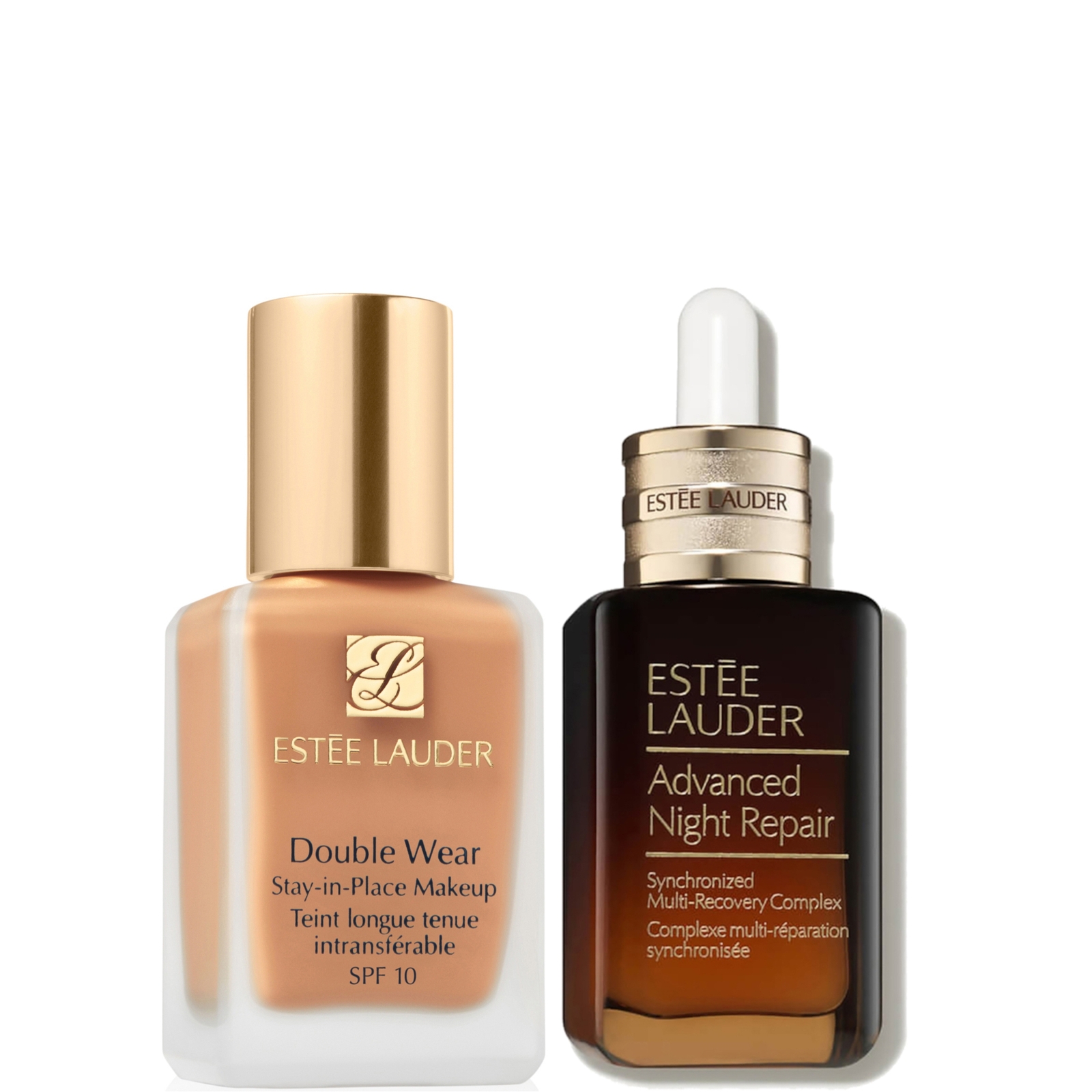 Estee Luader Double Wear Stay-in-Place Makeup & Advanced Night Repair Serum Bundle (Various Shades) - 3C2 Pebble