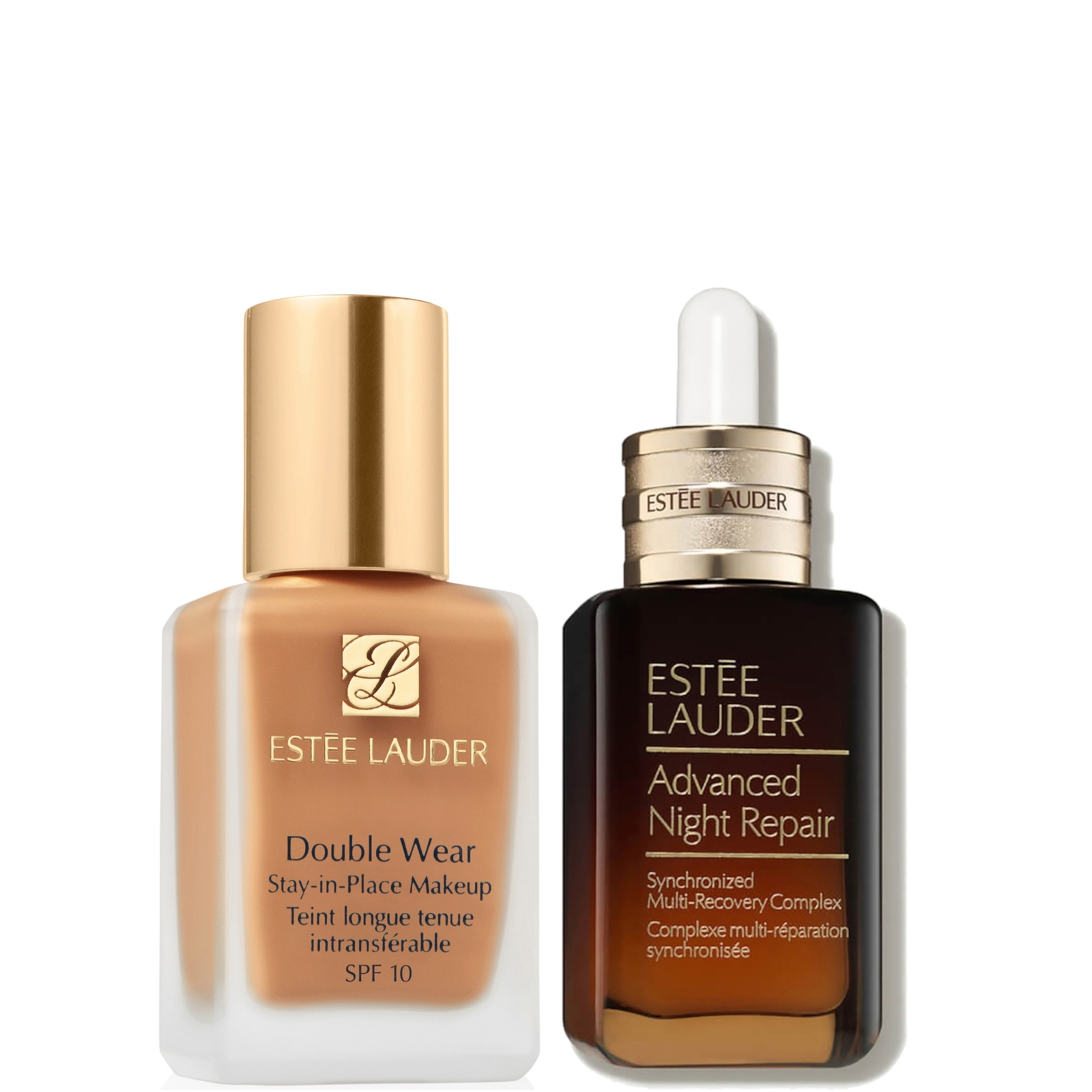 Estee Luader Double Wear Stay-in-Place Makeup & Advanced Night Repair Serum Bundle (Various Shades) - 1W2 Sand