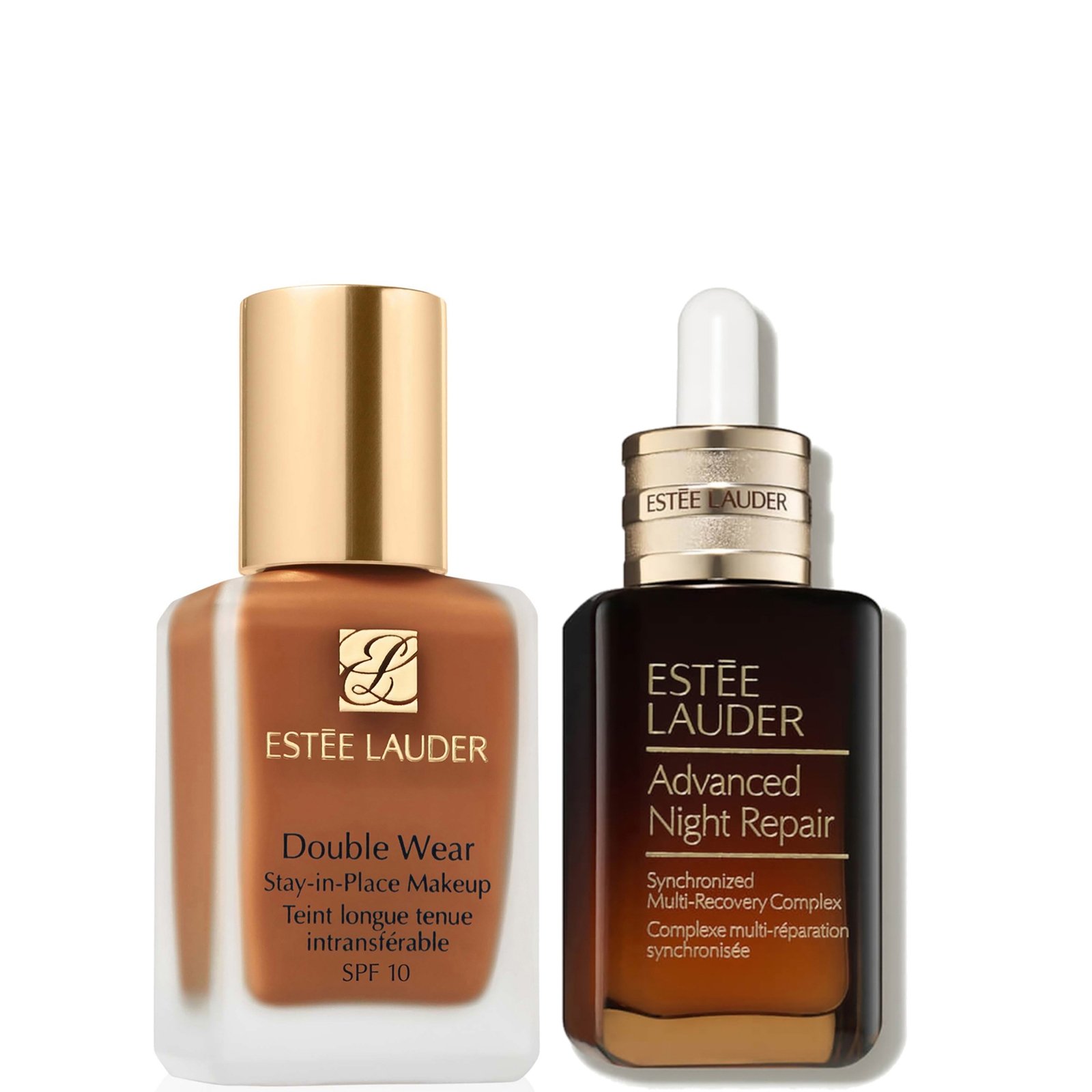 Estee Luader Double Wear Stay-in-Place Makeup & Advanced Night Repair Serum Bundle (Various Shades) - 4W4 Hazel