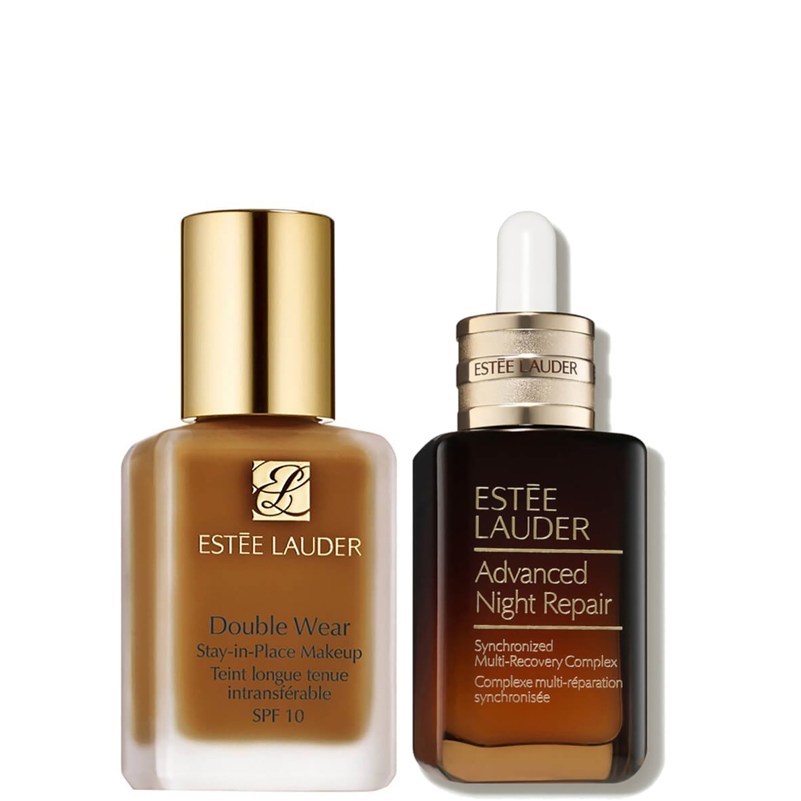 Estee Luader Double Wear Stay-in-Place Makeup & Advanced Night Repair Serum Bundle (Various Shades) - 5C1 Rich Chestnut