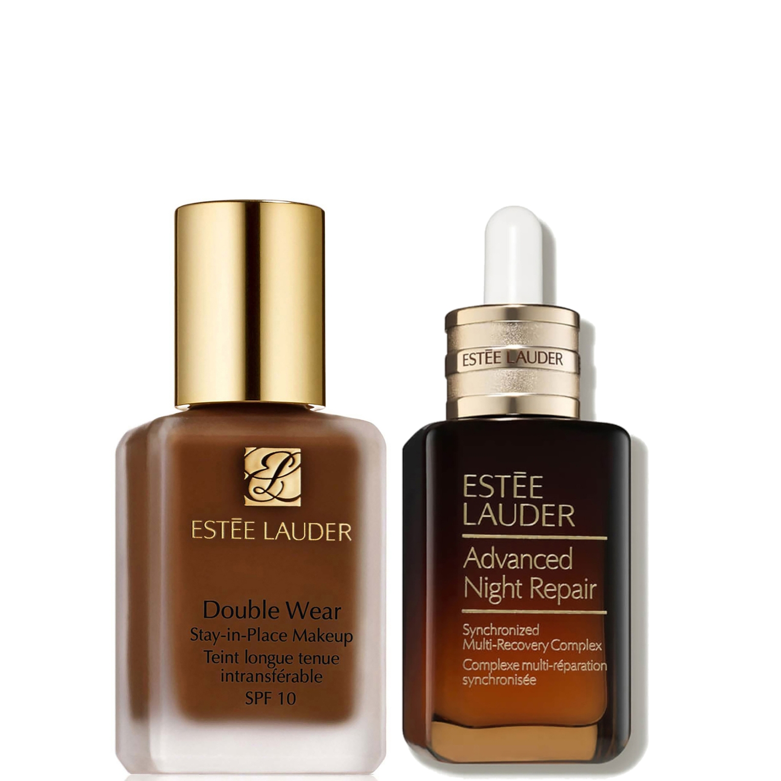 Estee Luader Double Wear Stay-in-Place Makeup & Advanced Night Repair Serum Bundle (Various Shades) - 7C1 Rich Mahogany