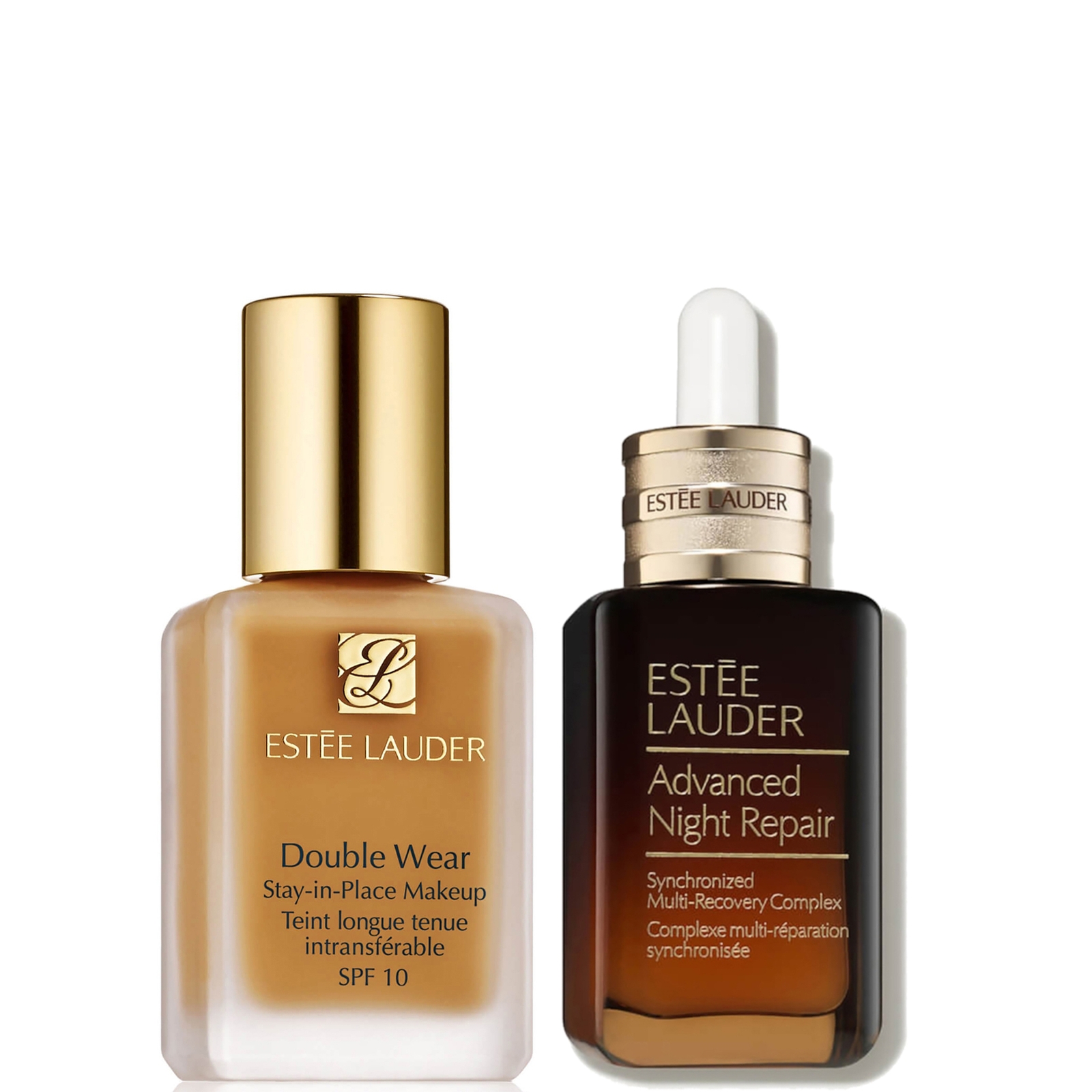 Estee Luader Double Wear Stay-in-Place Makeup & Advanced Night Repair Serum Bundle (Various Shades) - 3W0 Warm Crème