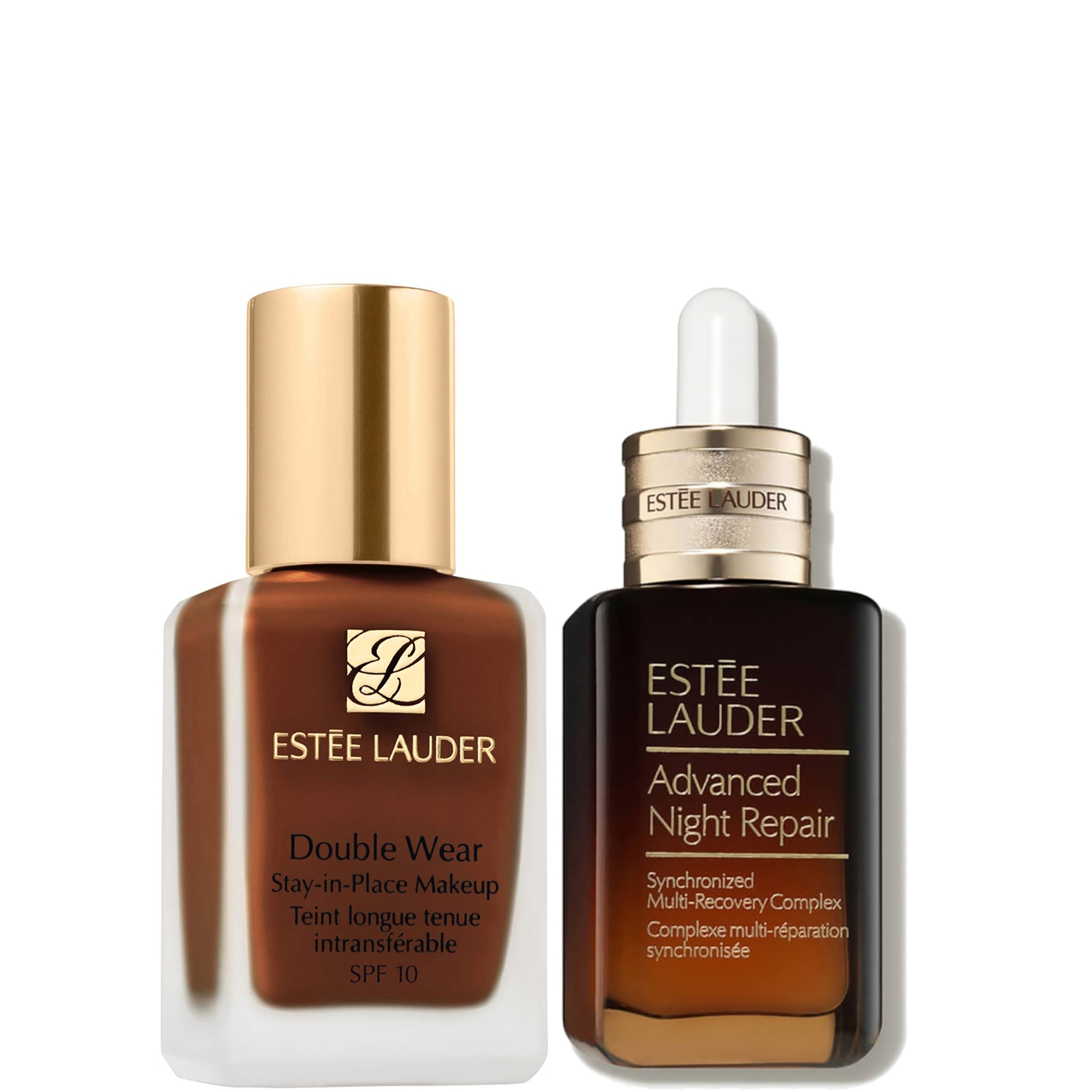 Estée Lauder Double Wear Stay-in-place Makeup & Advanced Night Repair Serum Bundle (various Shades) - 7w1 Deep Sp In Transparent