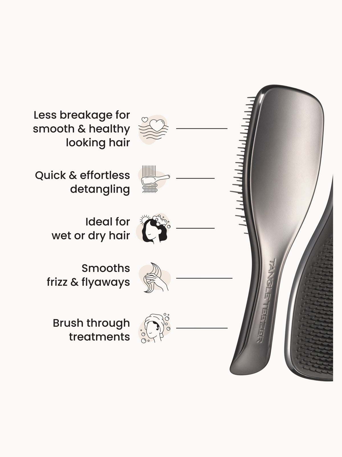 Exclusive Tangle Teezer The Ultimate Detangler Chrome Midnight Silver 2