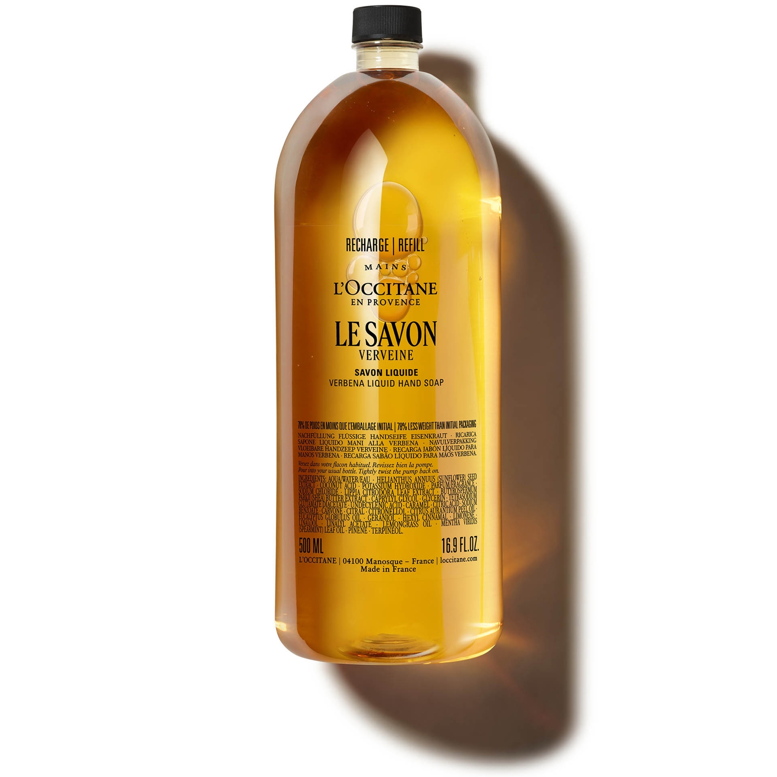 L'occitane Verbena Liquid Hand Soap Refill 500ml