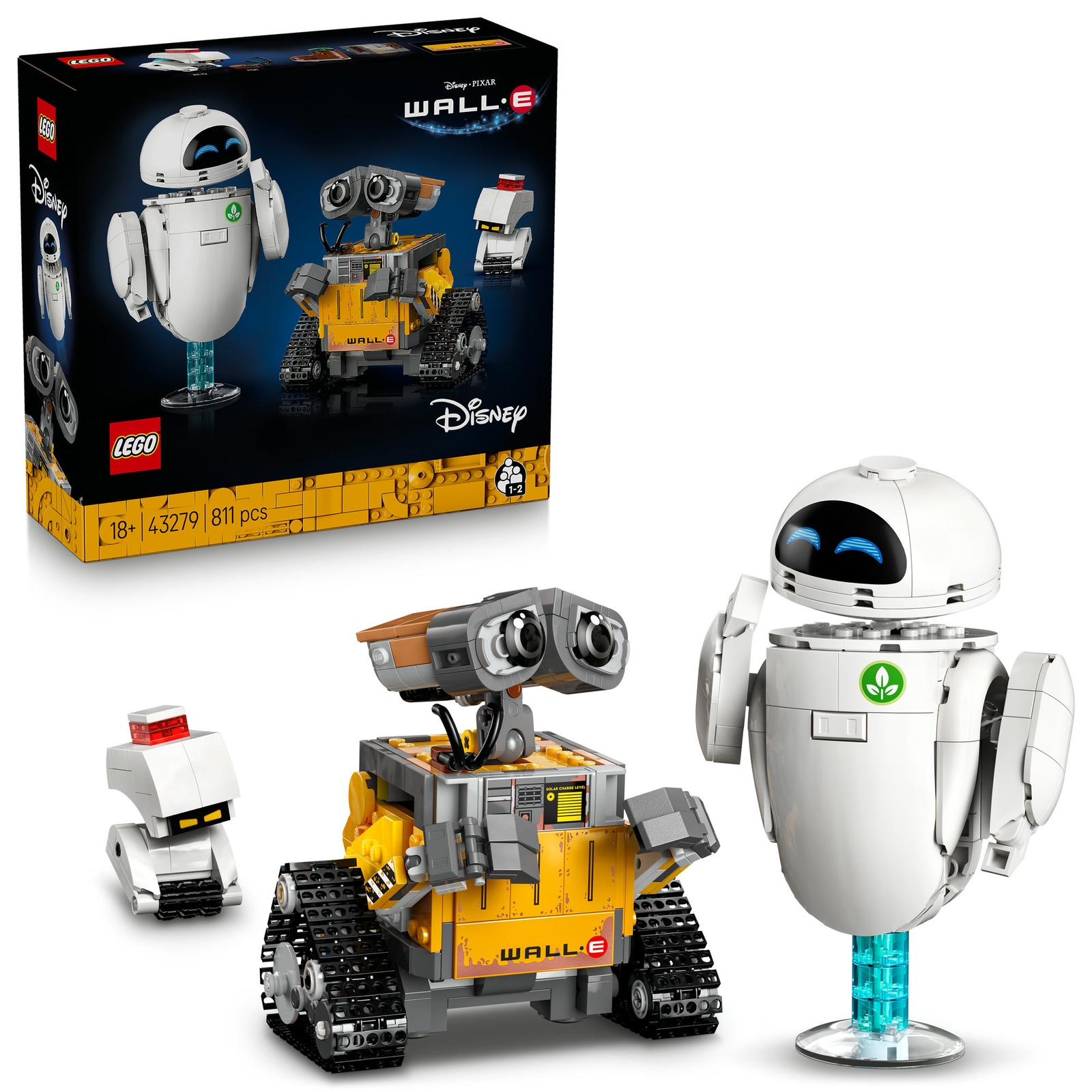 Image of LEGO® ǀ Disney and Pixar WALL-E and EVE Animated Film Building Set 43279