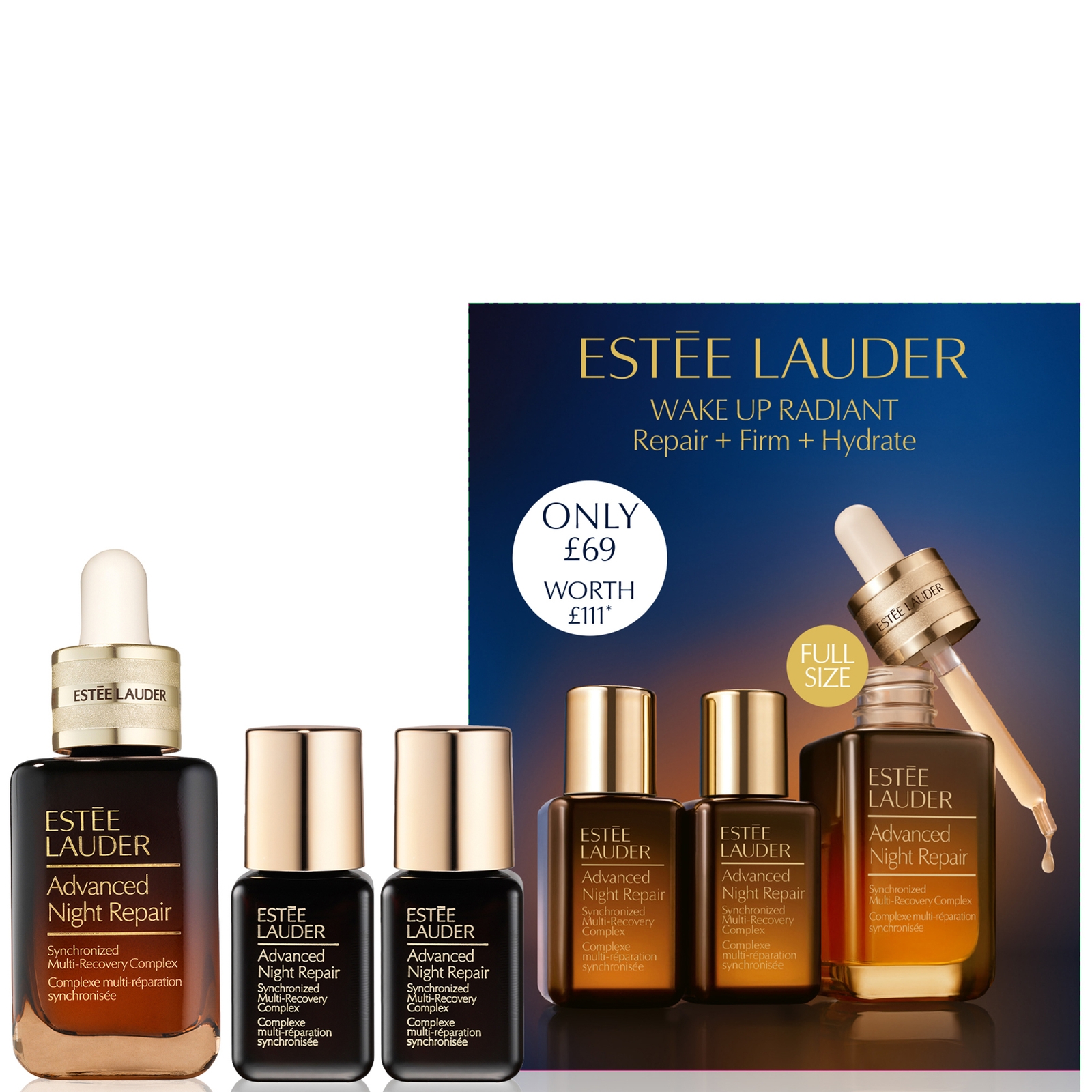 Estée Lauder Exclusive Wake Up Radiant Repair + Firm + Hydrate Set (worth £158)