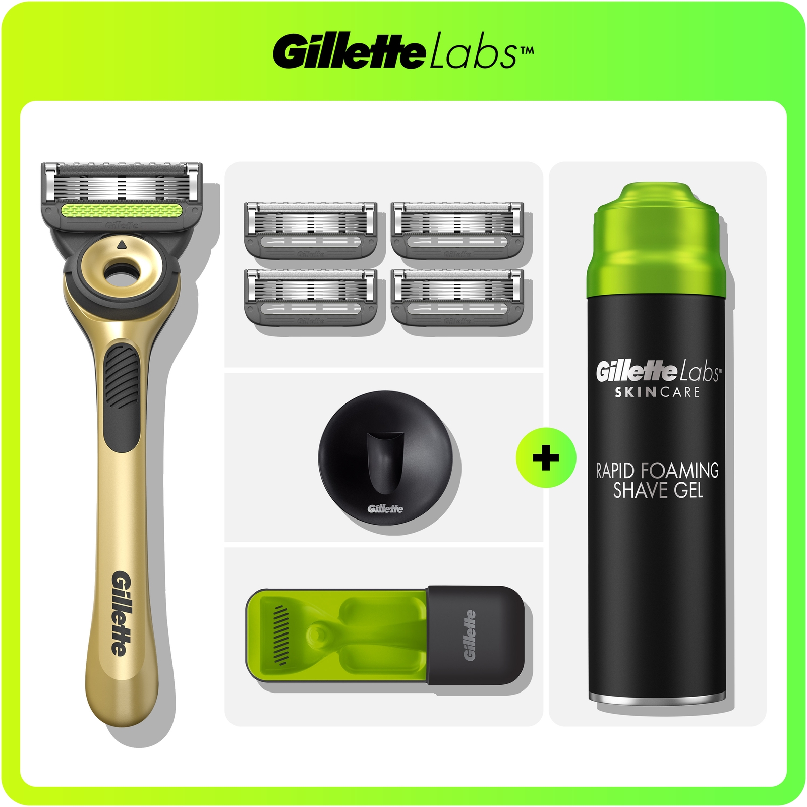 Gillette Labs Champion Gold Edition Razor & Shaving Essentials Deluxe Set Gillette Labs Champion Gold Edition Razor & Shaving Essentials Deluxe Set