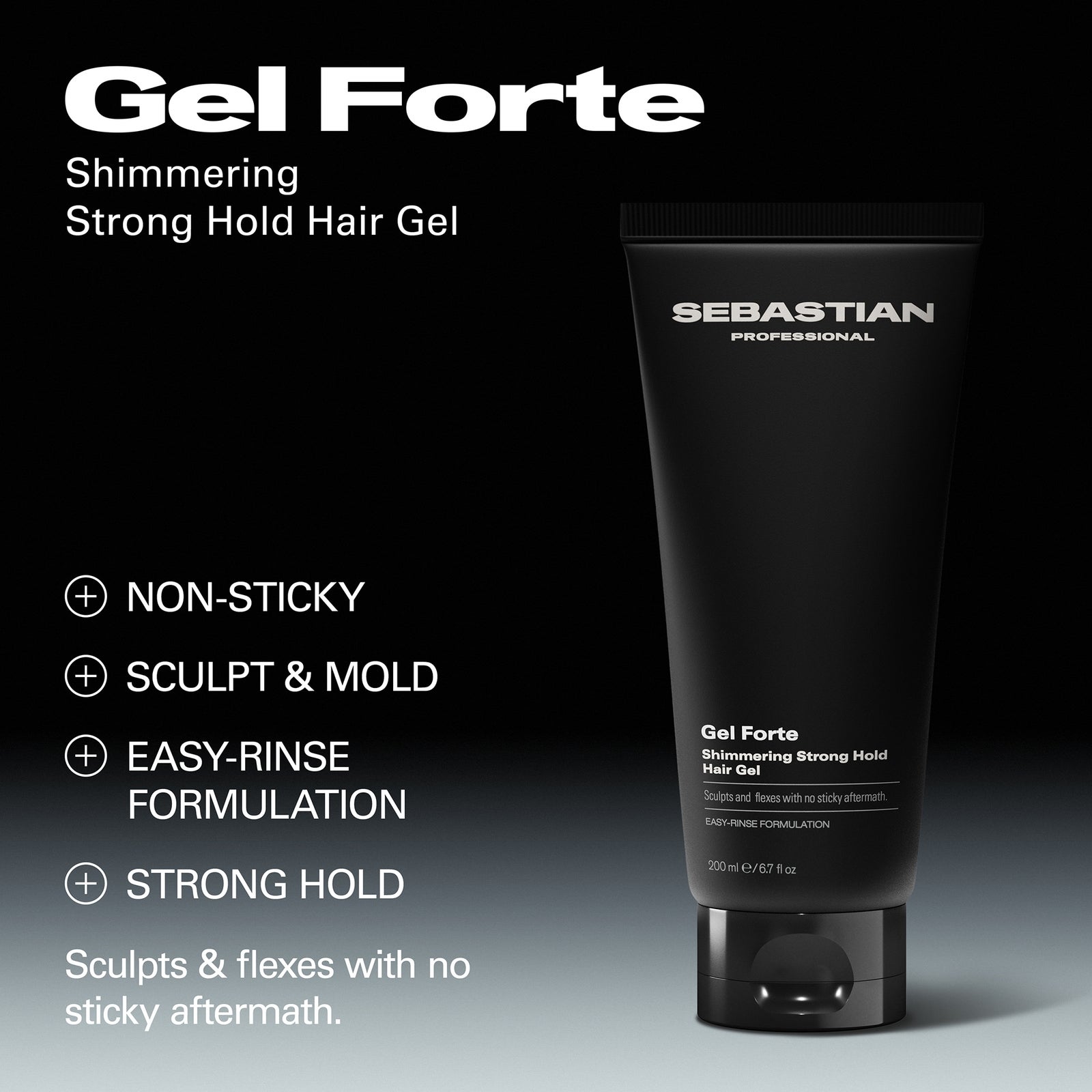 Sebastian Professional Gel Forte Shimmering Strong Hold Hair Gel, 200ml, photo 3