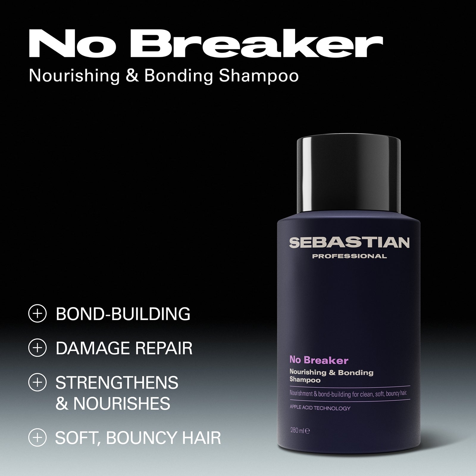 Sebastian Professional NO.BREAKER Nourishing & Bonding Shampoo for Damaged Hair, 280ml, photo 2