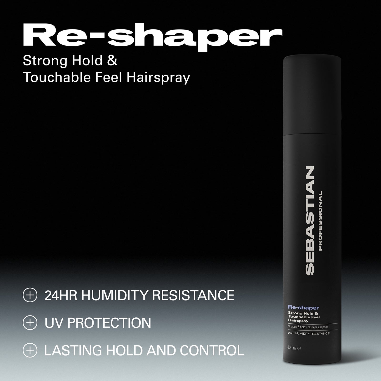 Sebastian Professional Reshaper, Strong Hold & Touchable Feel Hairspray for All Hair Types, 300ml, photo 3