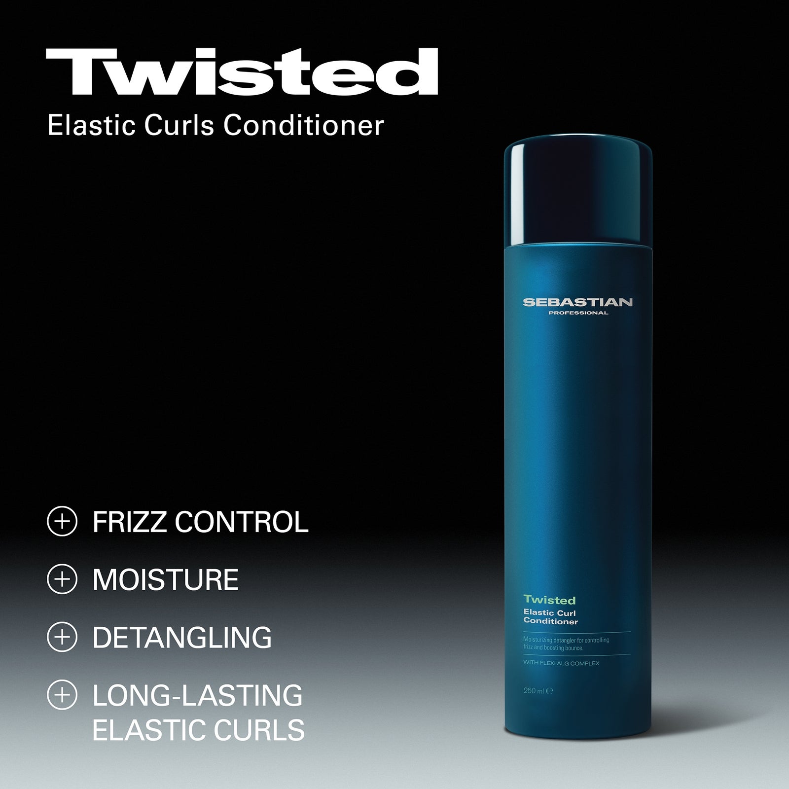 Sebastian Professional Twisted Elastic Curls Conditioneror for Wavy, Curly and Coily Hair, 250ml, photo 3