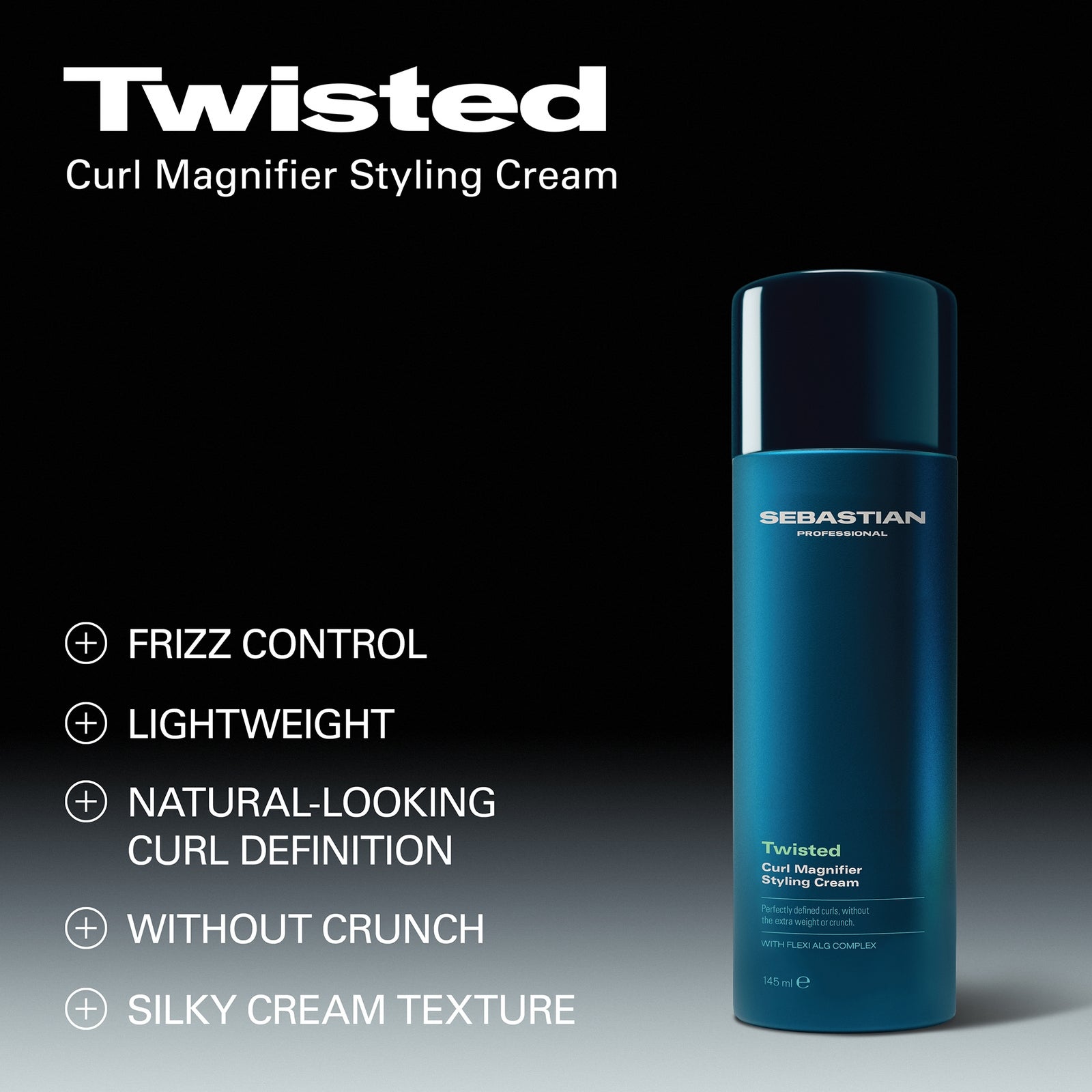 Sebastian Professional Twisted Curl Magnifier Styling Creamor for Wavy, Curly and Coily Hair 145ml, photo 3