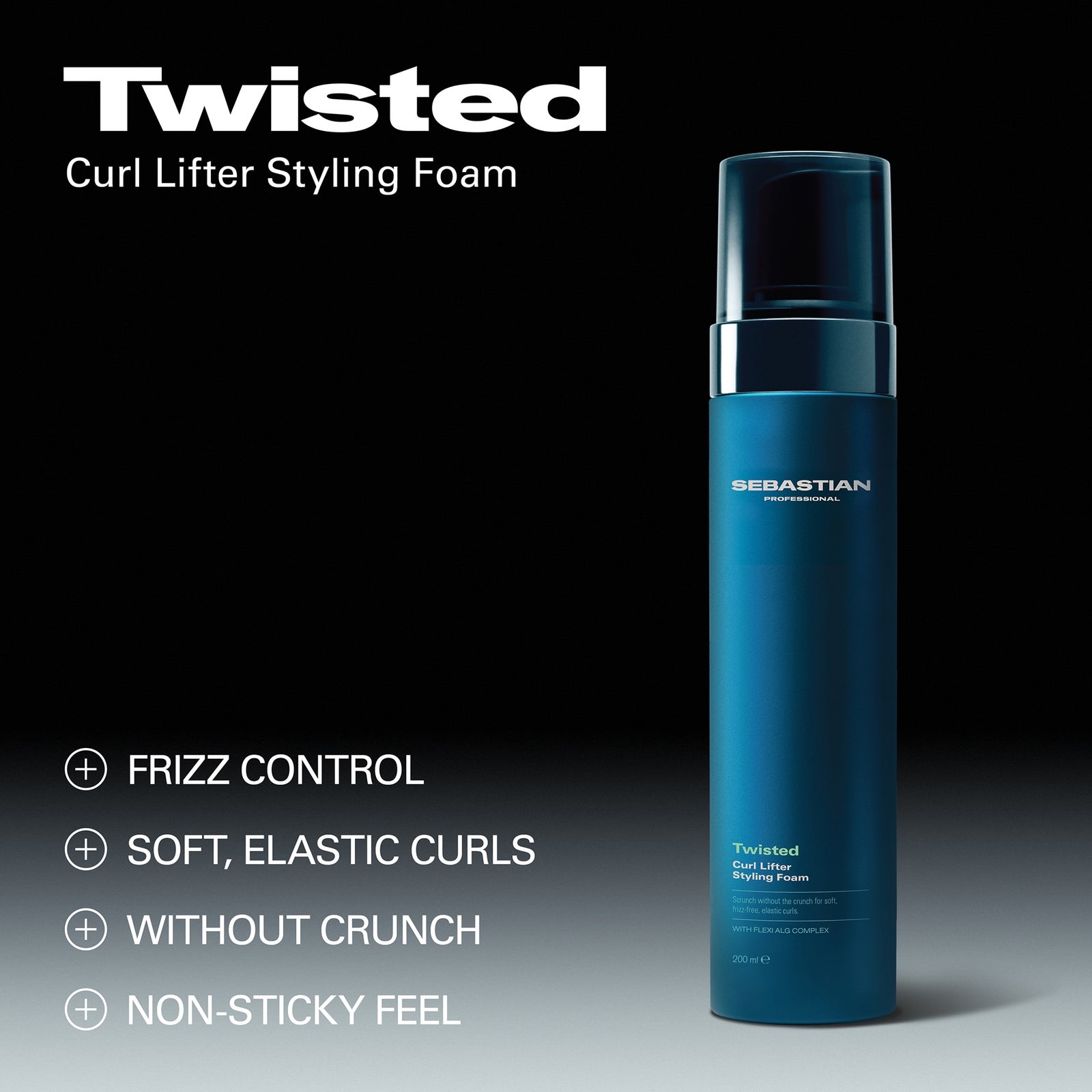 Sebastian Professional Twisted Curl Lifter Styling Foam for Wavy, Curly and Coily Hair 200ml, photo 3