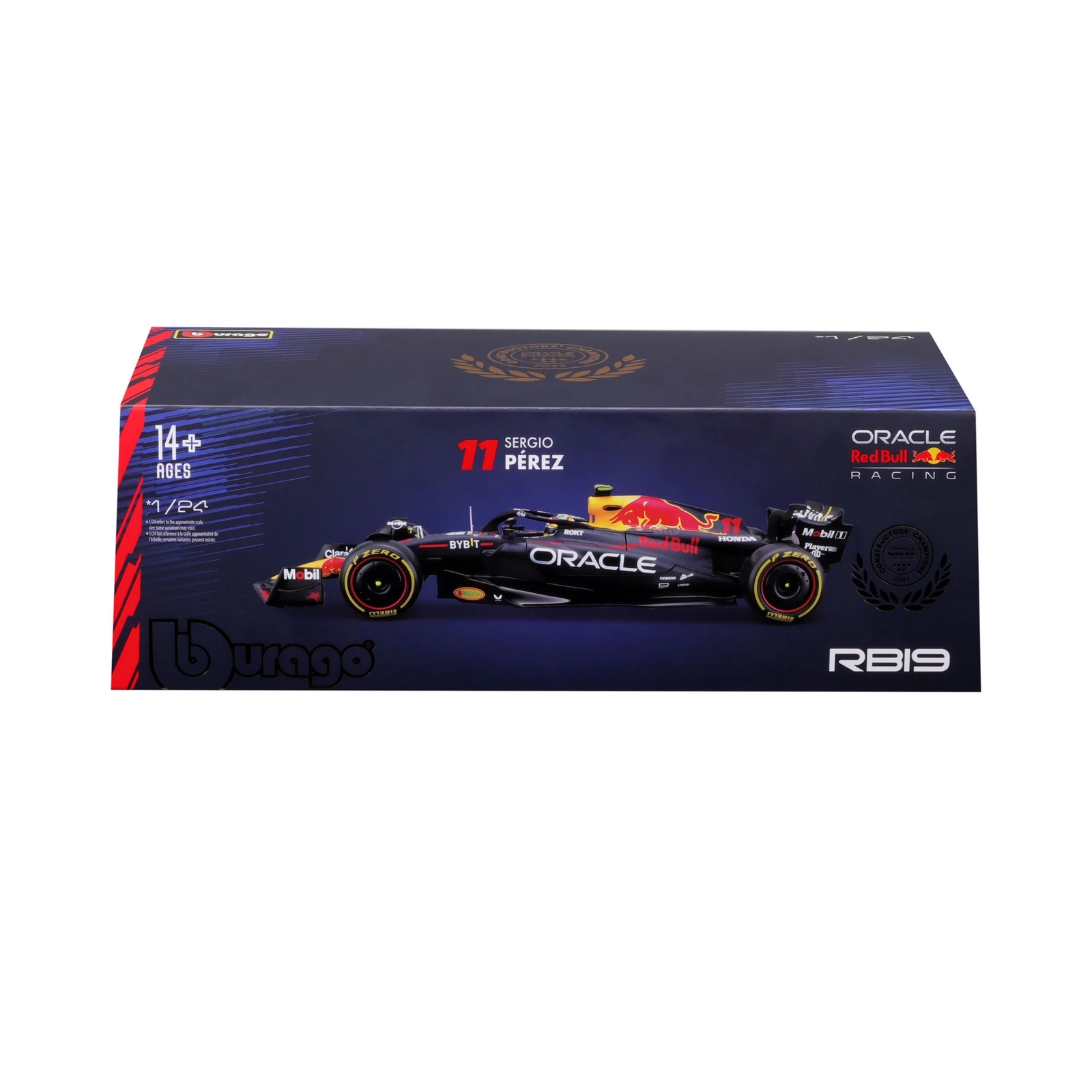 Bburago F1 Red Bull Racing RB19 2023 With Helmet Perez 1:24 Scale Model