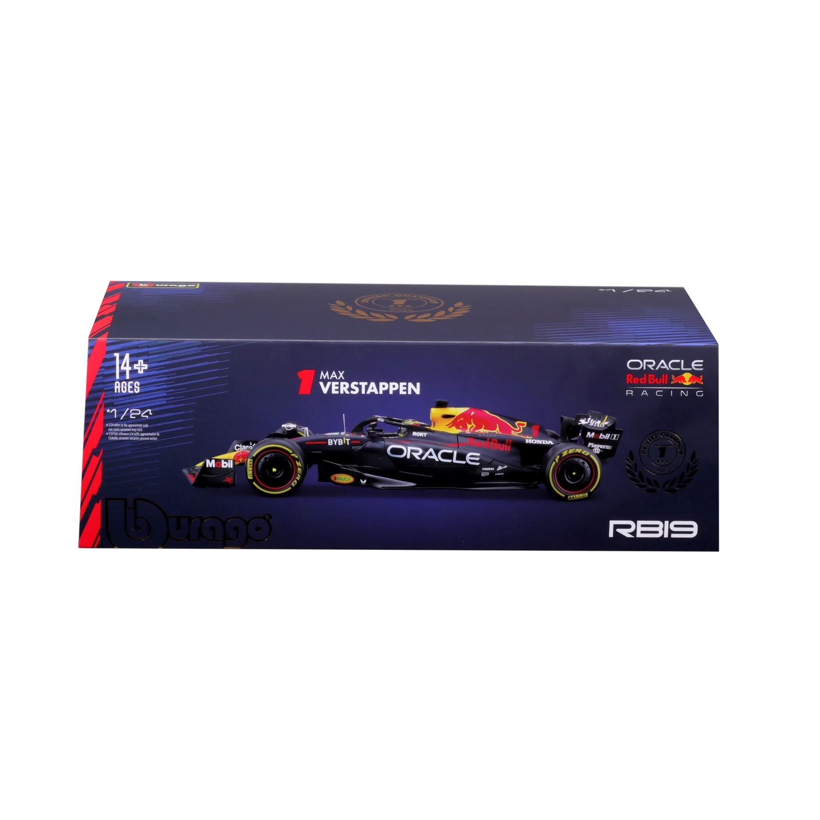 Bburago F1 Red Bull Racing RB19 2023 With Verstappen Helmet 1:24 Scale Model