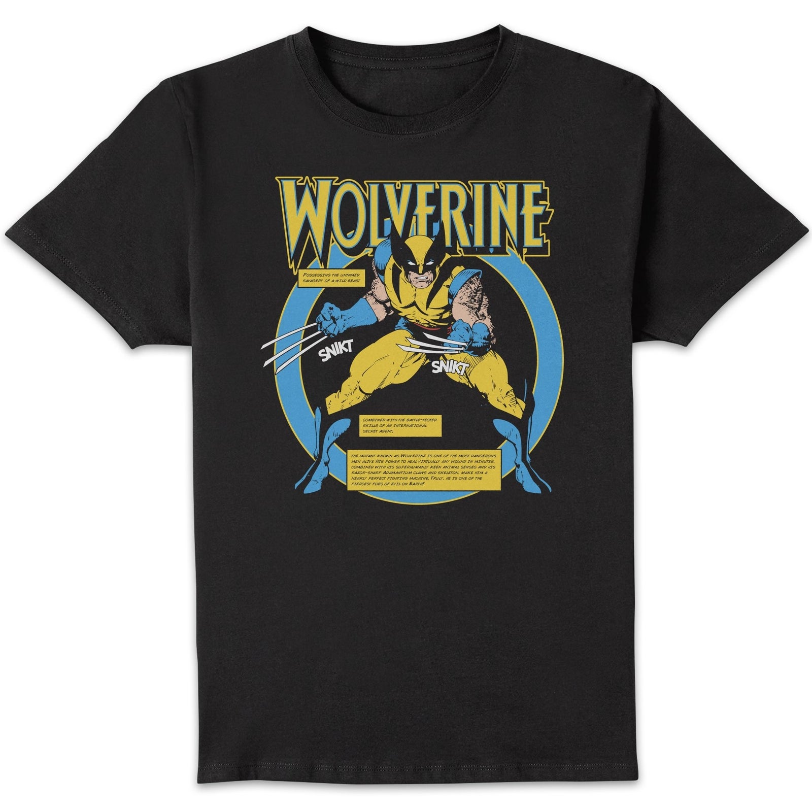 Marvel Wolverine Bio Unisexe T-shirt - Noir