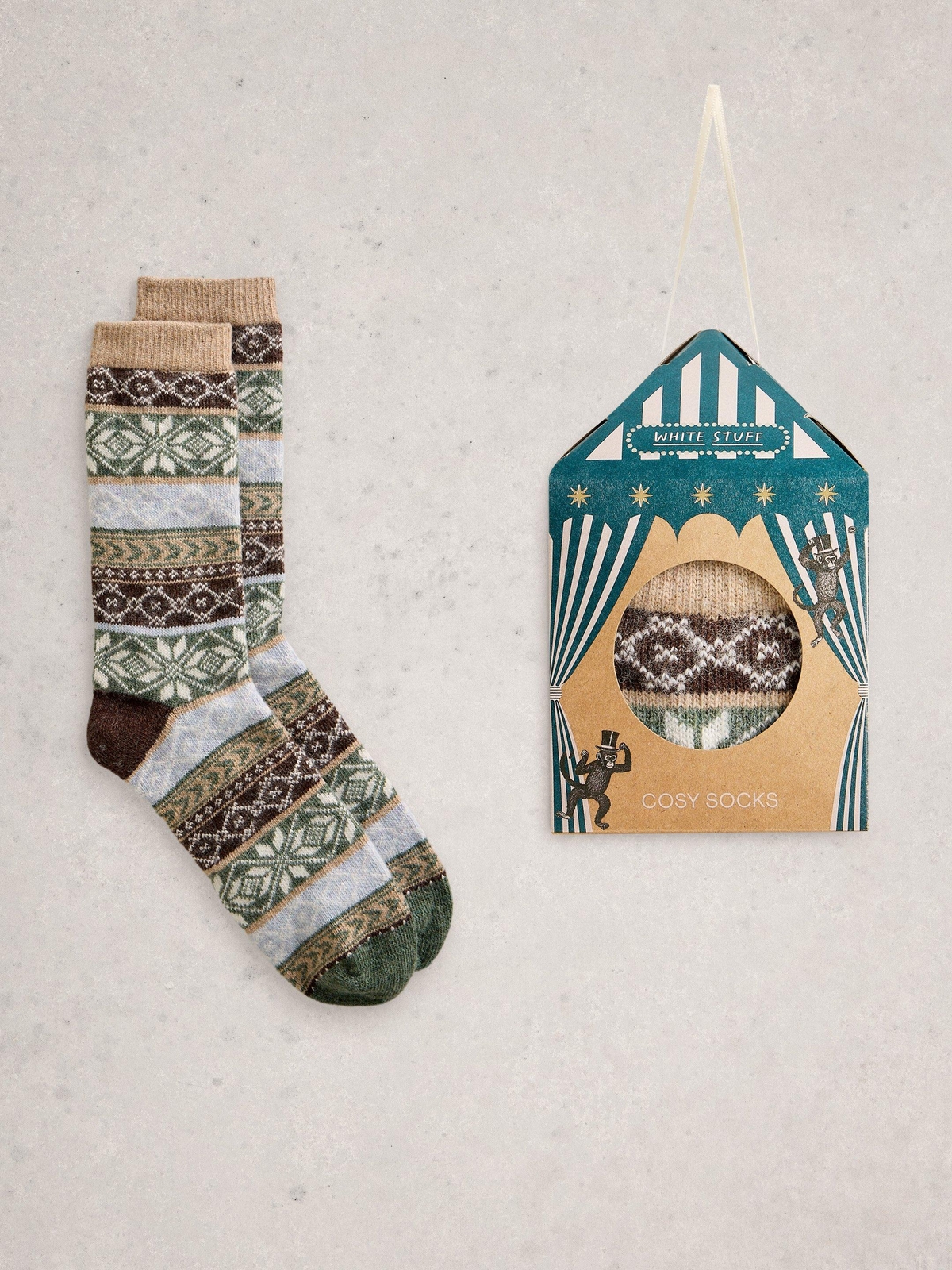 Gemütliche Herrensocken in Geschenkbox - Einheitsgröße