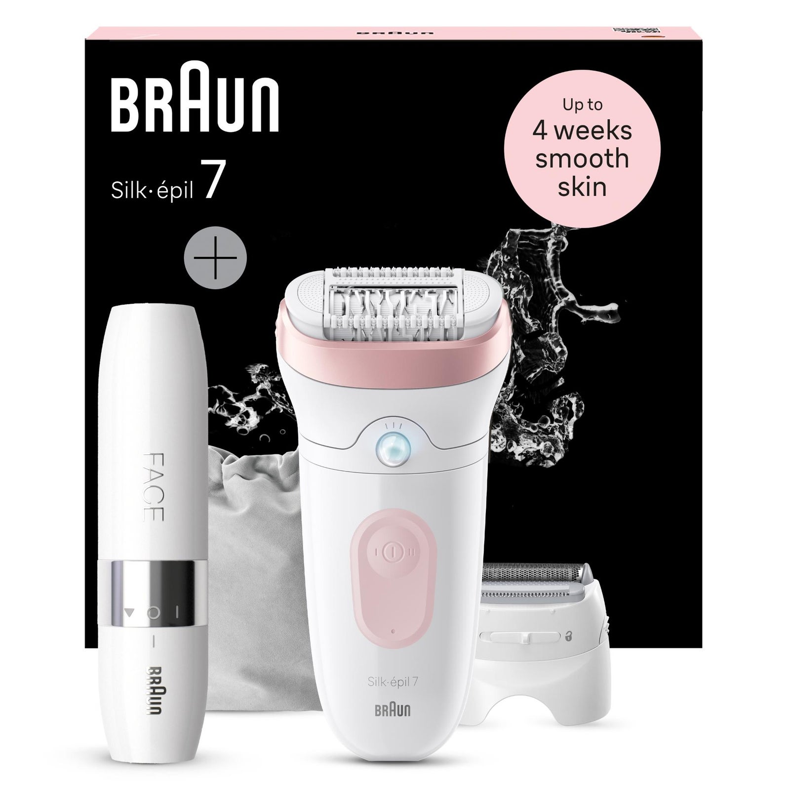 Braun Silk-epil 7 7-030 Epilator - 40 Tweezers - MicroGrip Technology - Wet & Dry - Pink/White - Image 13