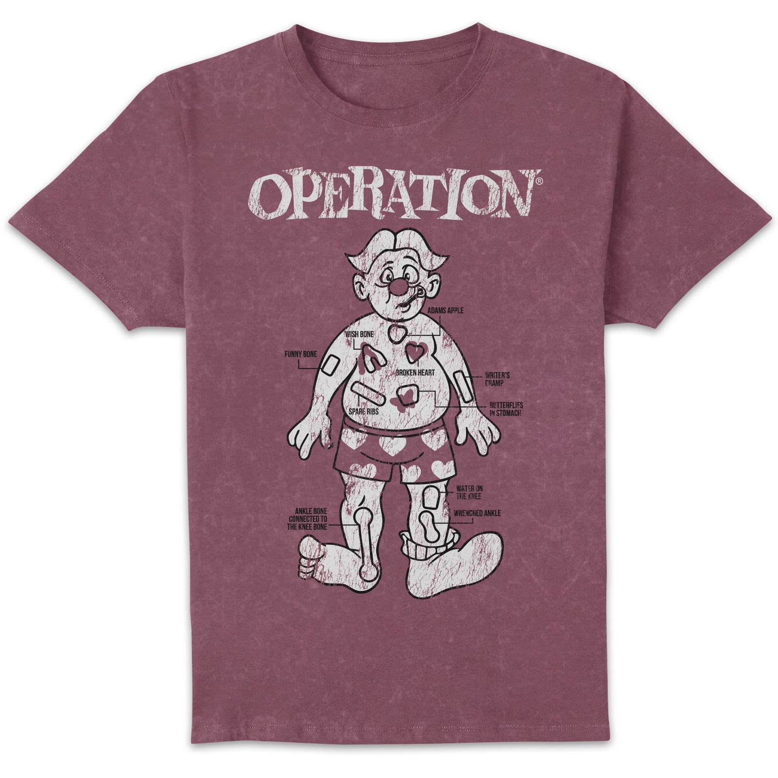 Operation Classic Board Unisexe T-shirt - Bordeaux Délavé