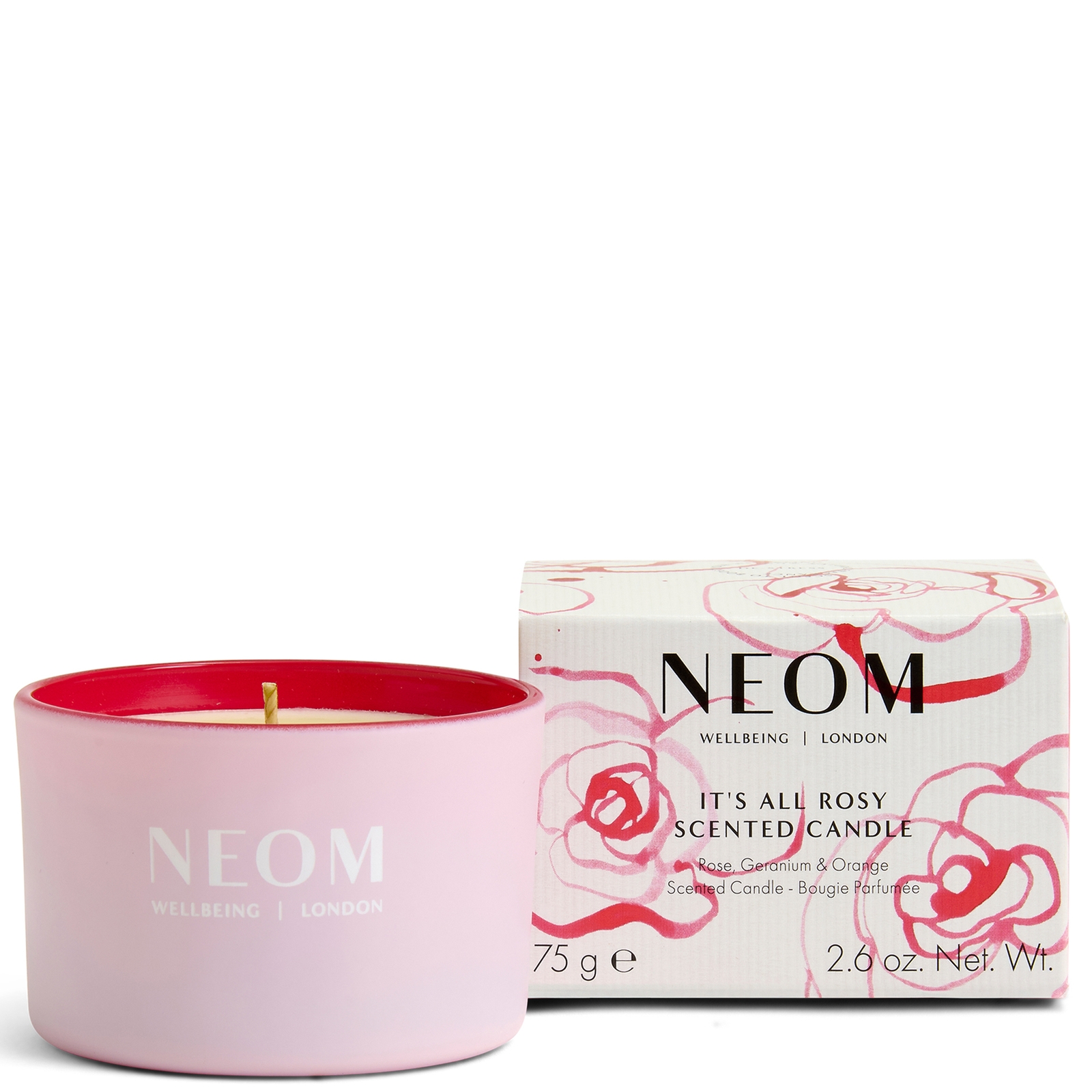 NEOM It’s All Rosy Travel Candle 75gne