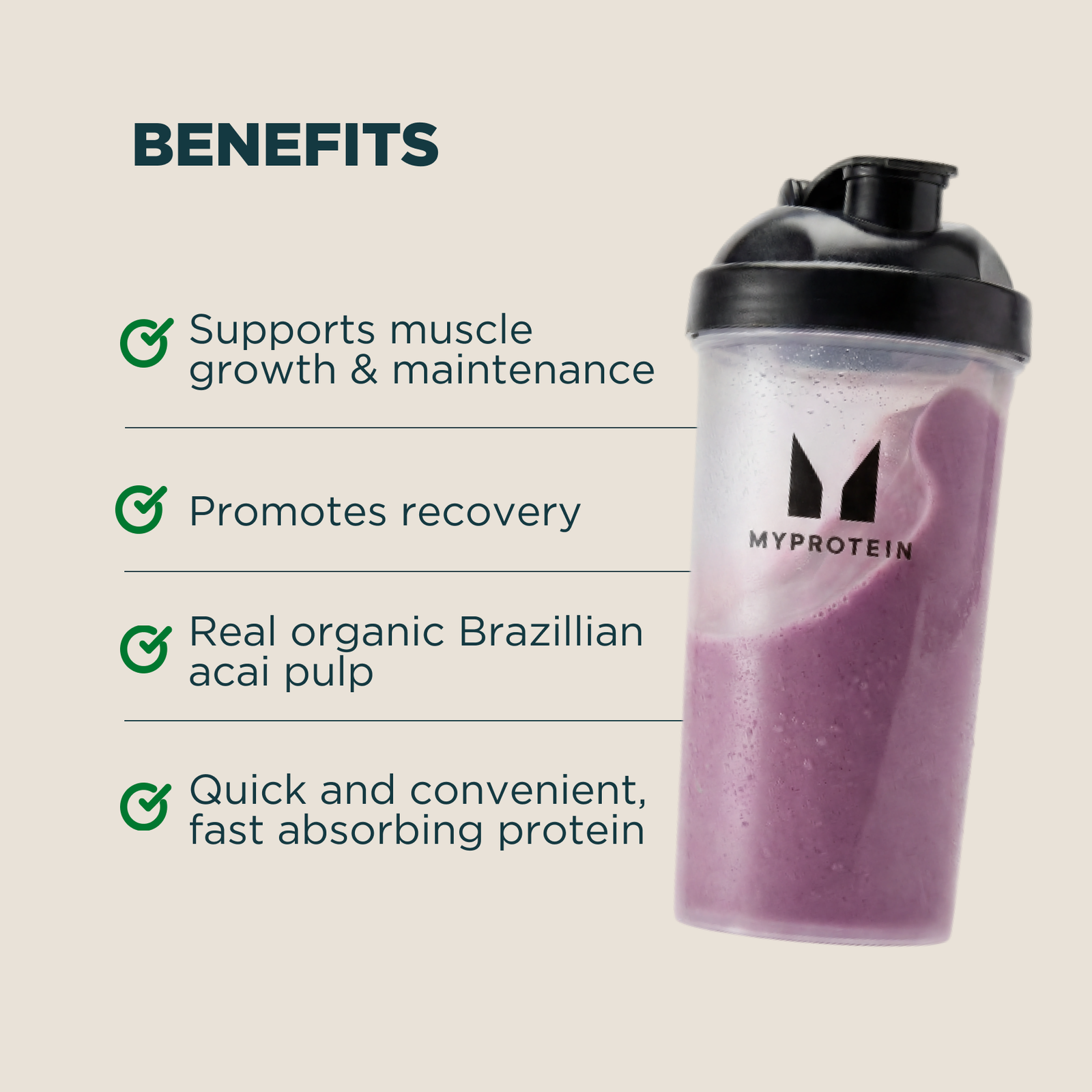 Myprotein Impact Whey Protein Powder - 600G - 20servings - Acai
