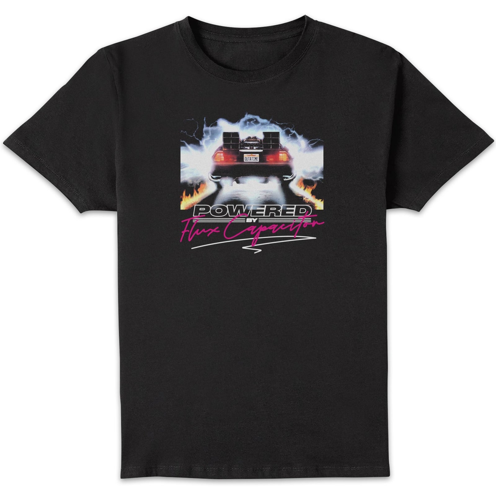 Back To The Future Powered Unisex T-Shirt - Black - XL
