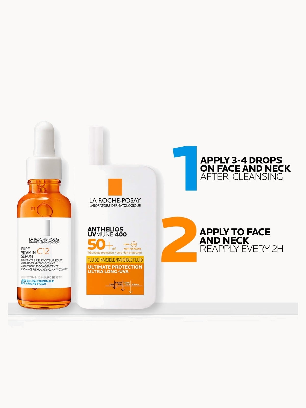 La Roche-Posay Anti-Ageing Skin Glow & Protection Routine with SPF 2