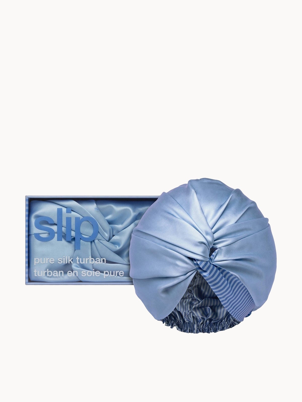 Slip Pure Silk Turban - Cornflower