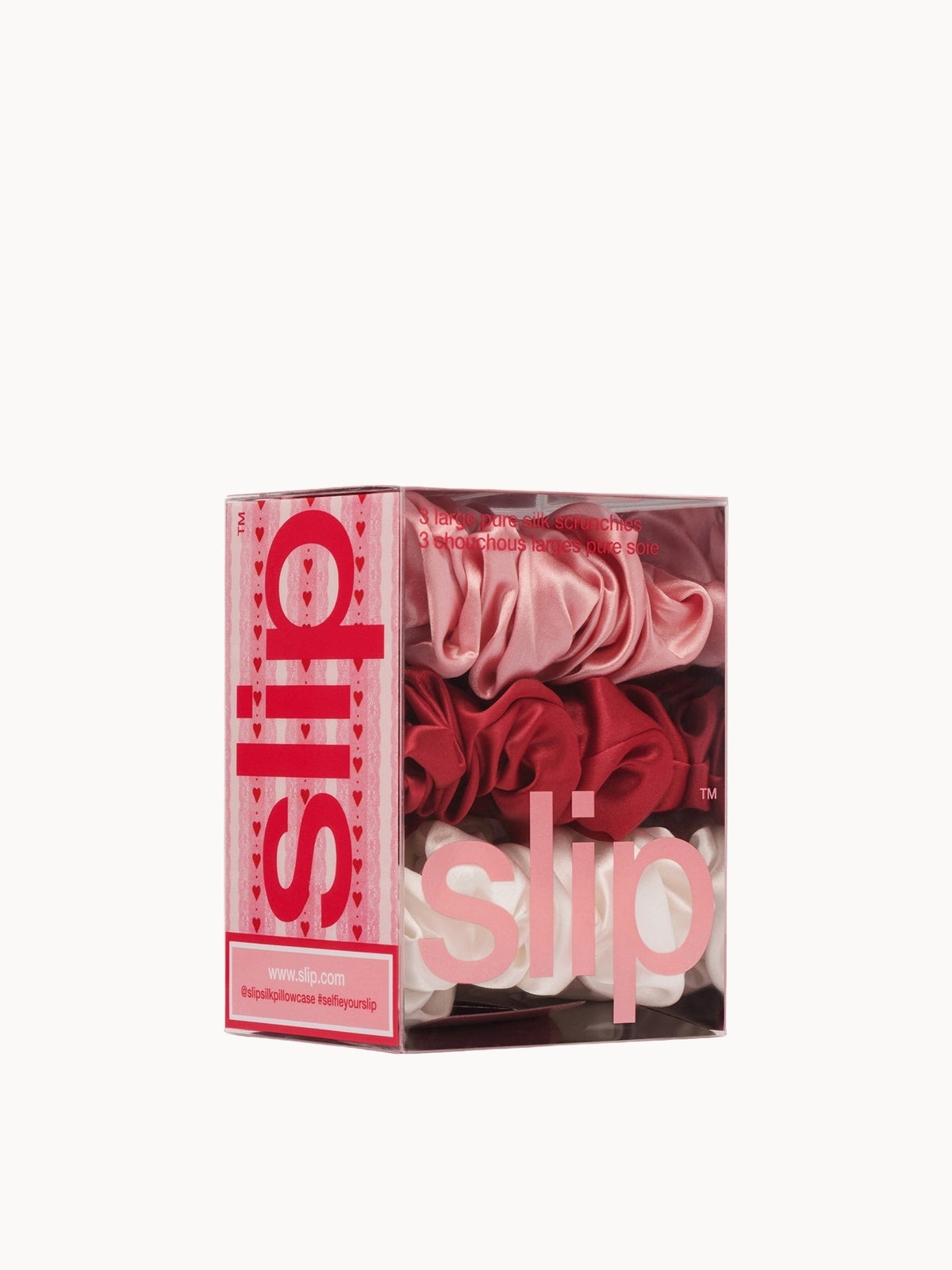 slip pure silk large scrunchies - rosy 4