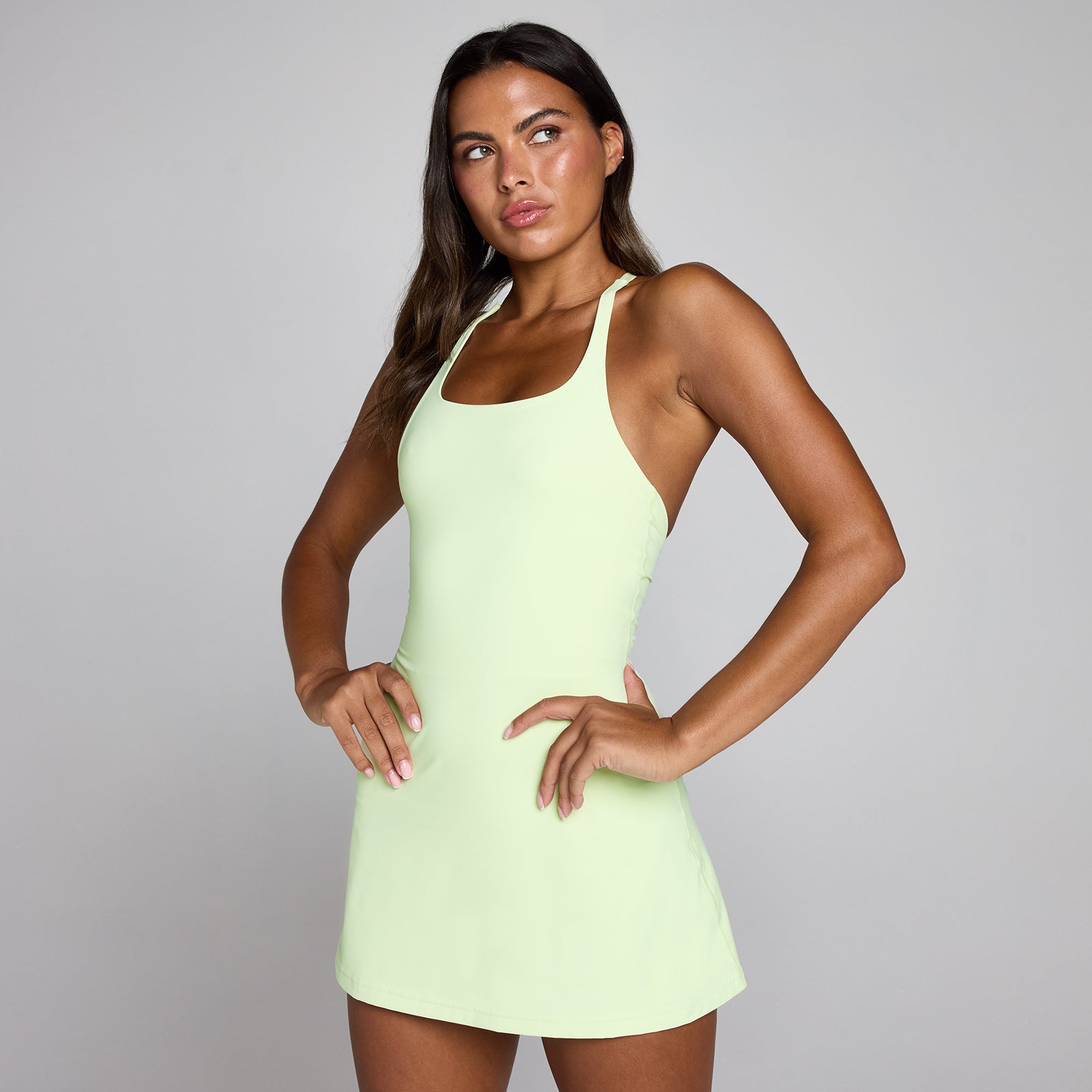 Myprotein UK MyProtein MP Women's Tempo Strappy Racerback Tennis Dress - Washed Lime