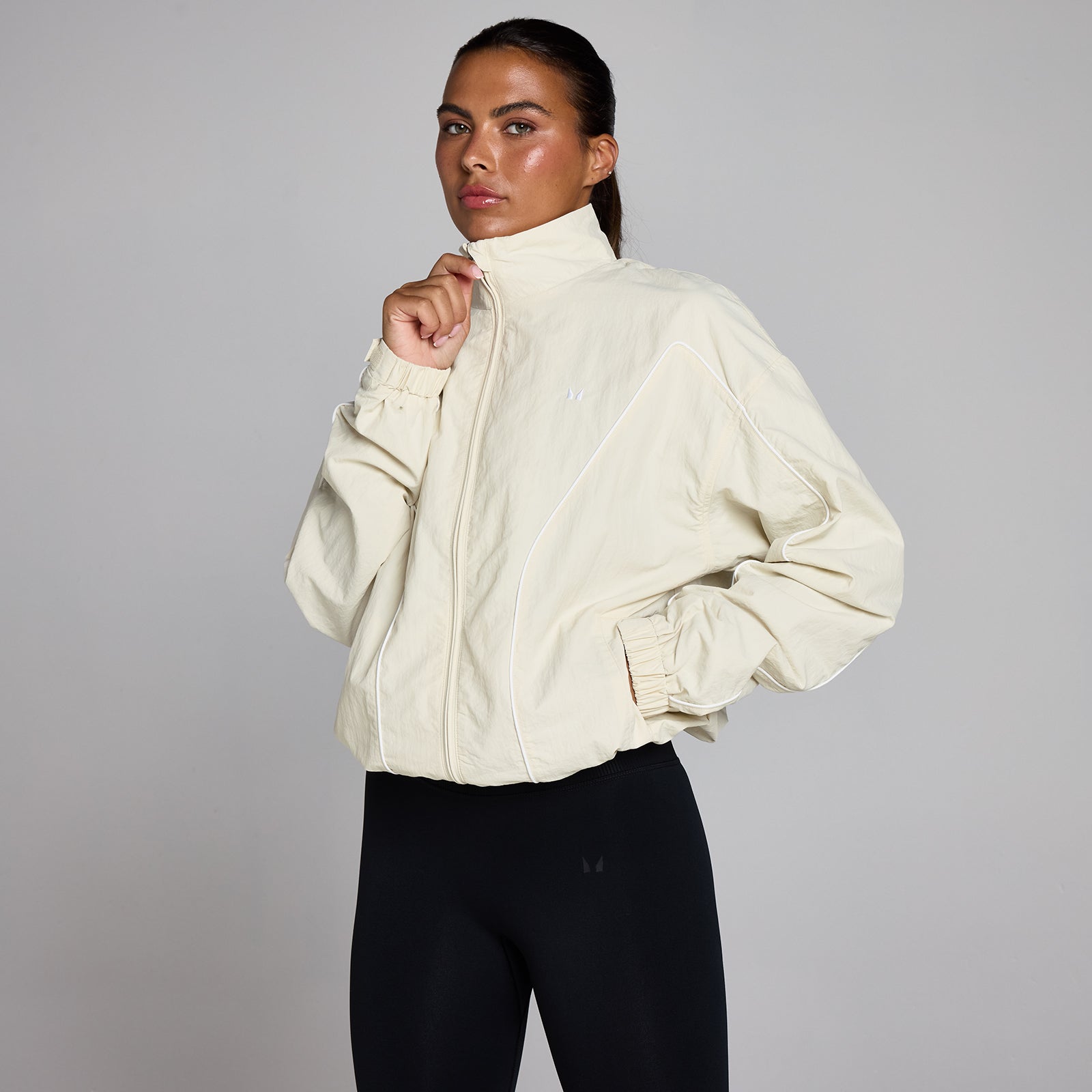 MyProtein - Women's - Tempo Contrast Woven Jacket - Stone - XL
