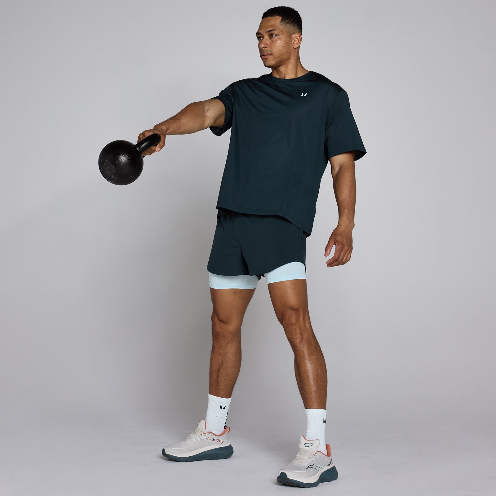 MyProtein - Men's - Mesh T-Shirt - Oversized - Faded Blue - XXXL