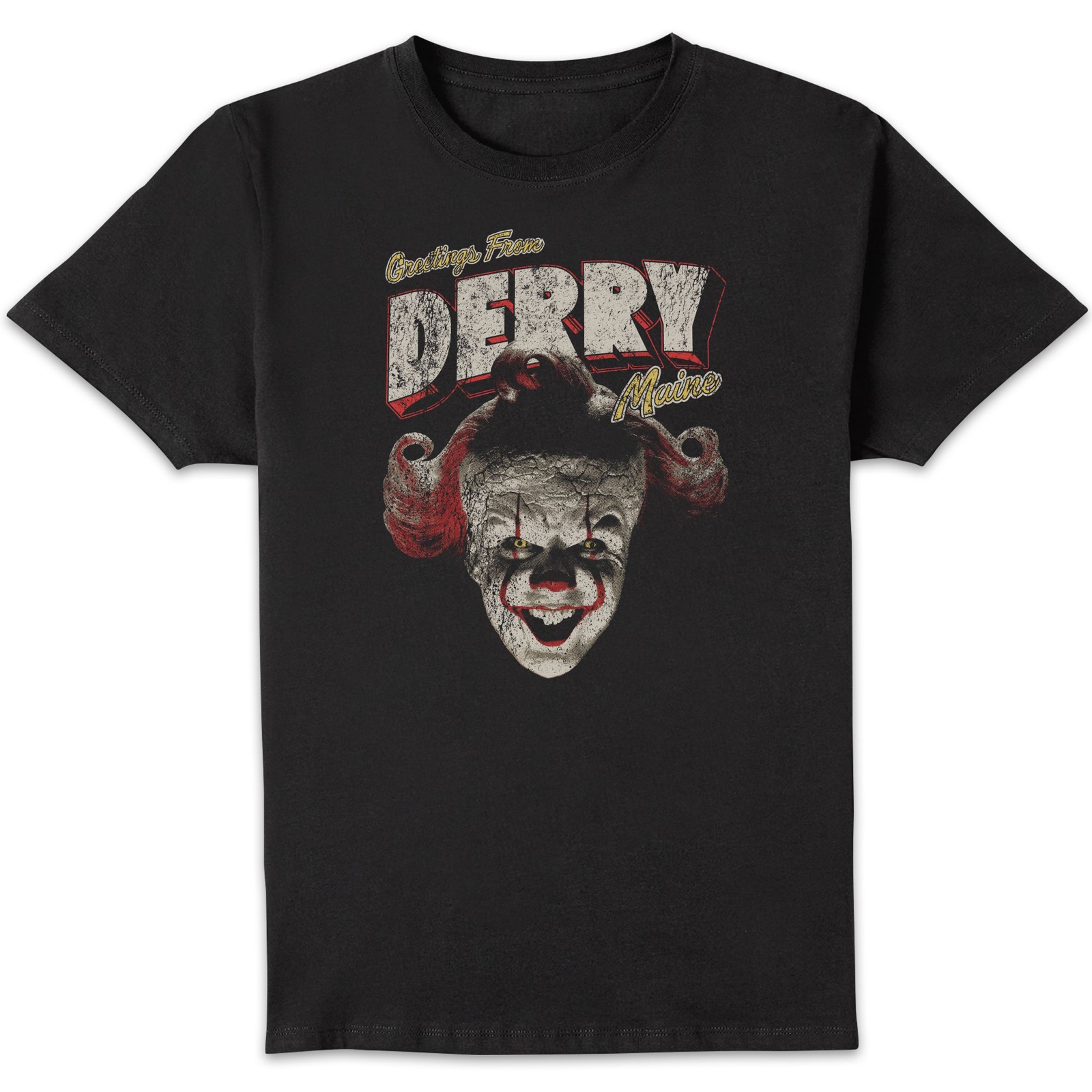 IT - Welcome To Derry Greetings From Derry Unisex T-Shirt - Black - 4XL